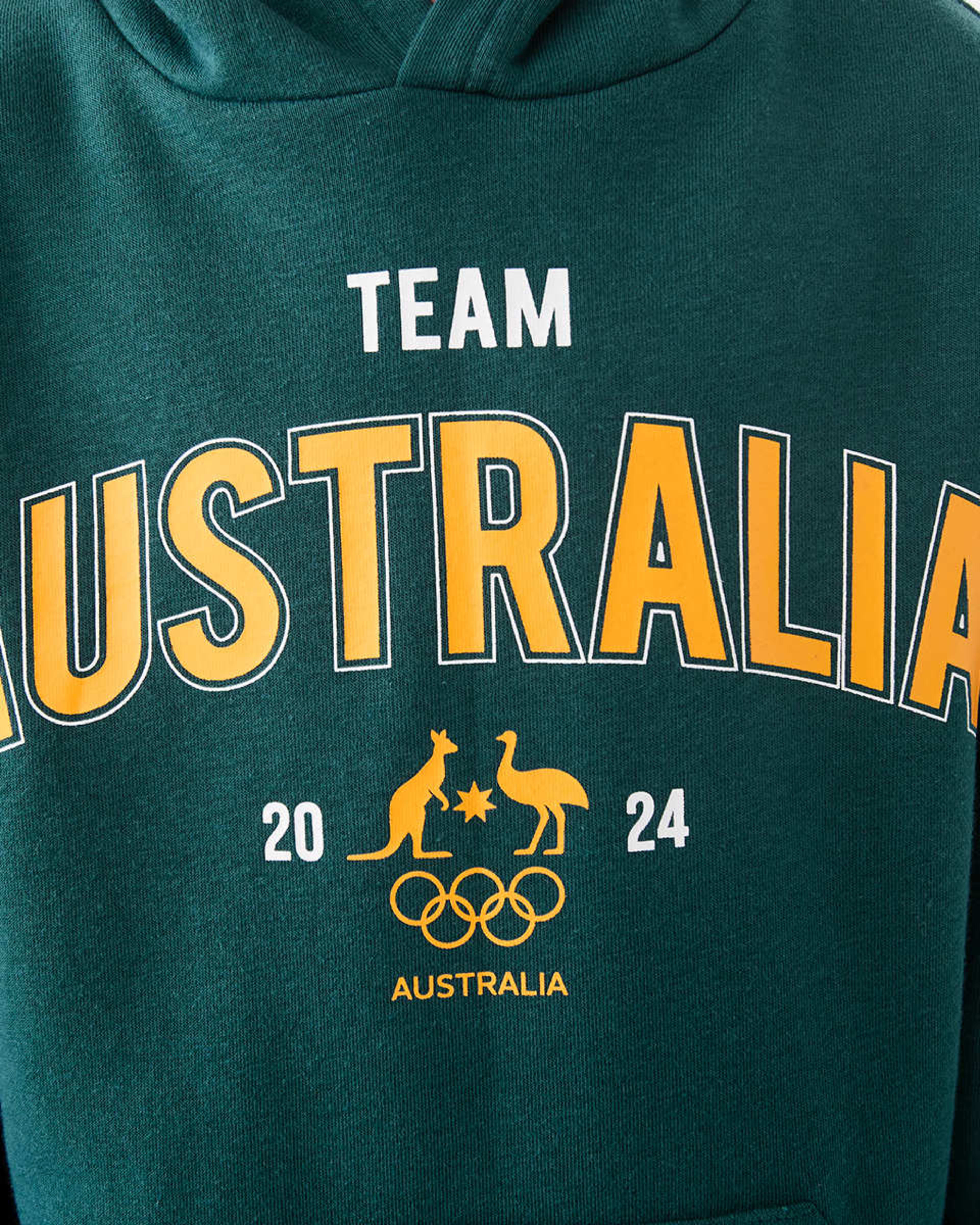 4 Active Kids Olympics Team Aus Youth Hoodie Oz Green, 4 of 9