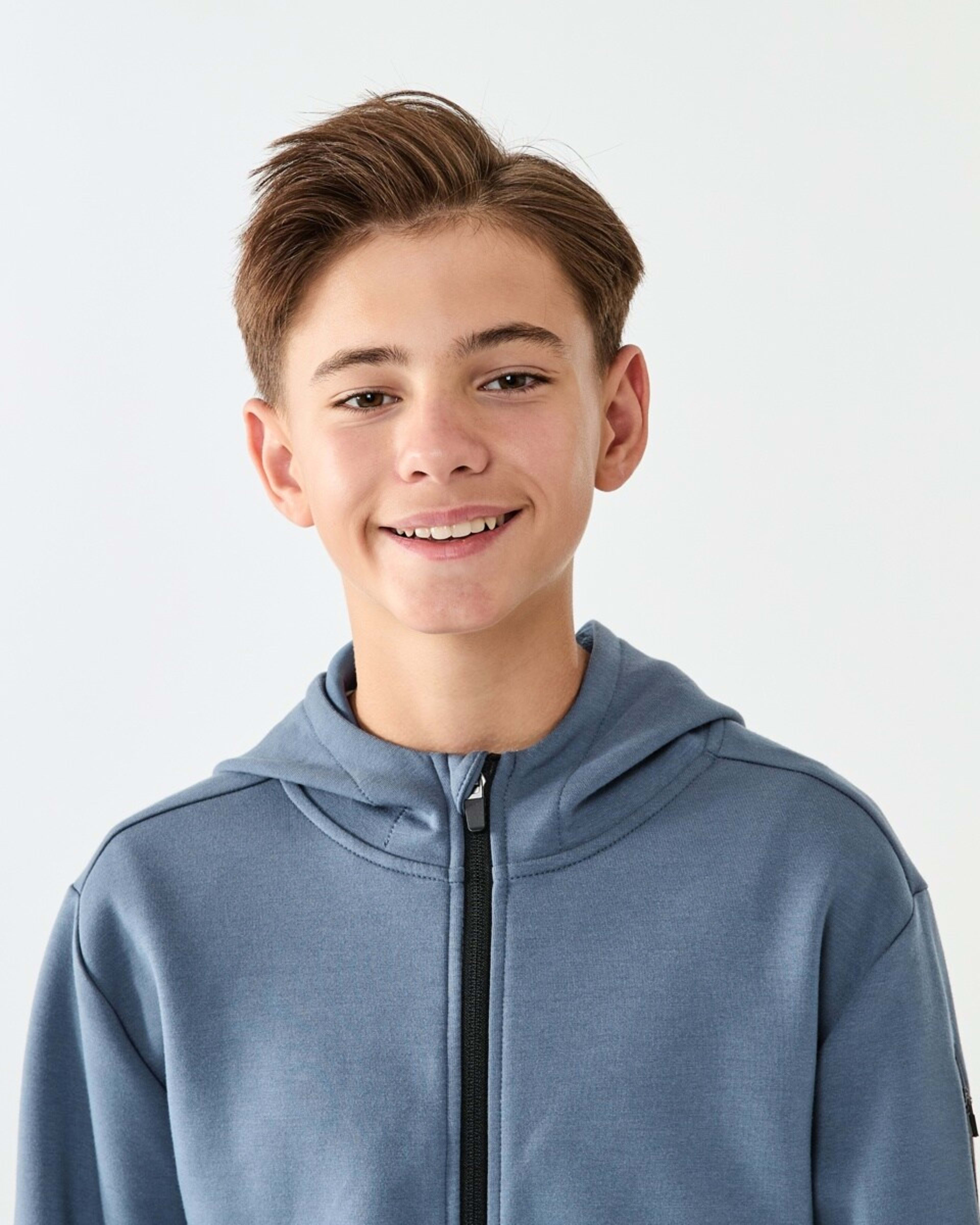 5 Active Kids Zip Through Hoodie Vintg Blue, 5 of 10