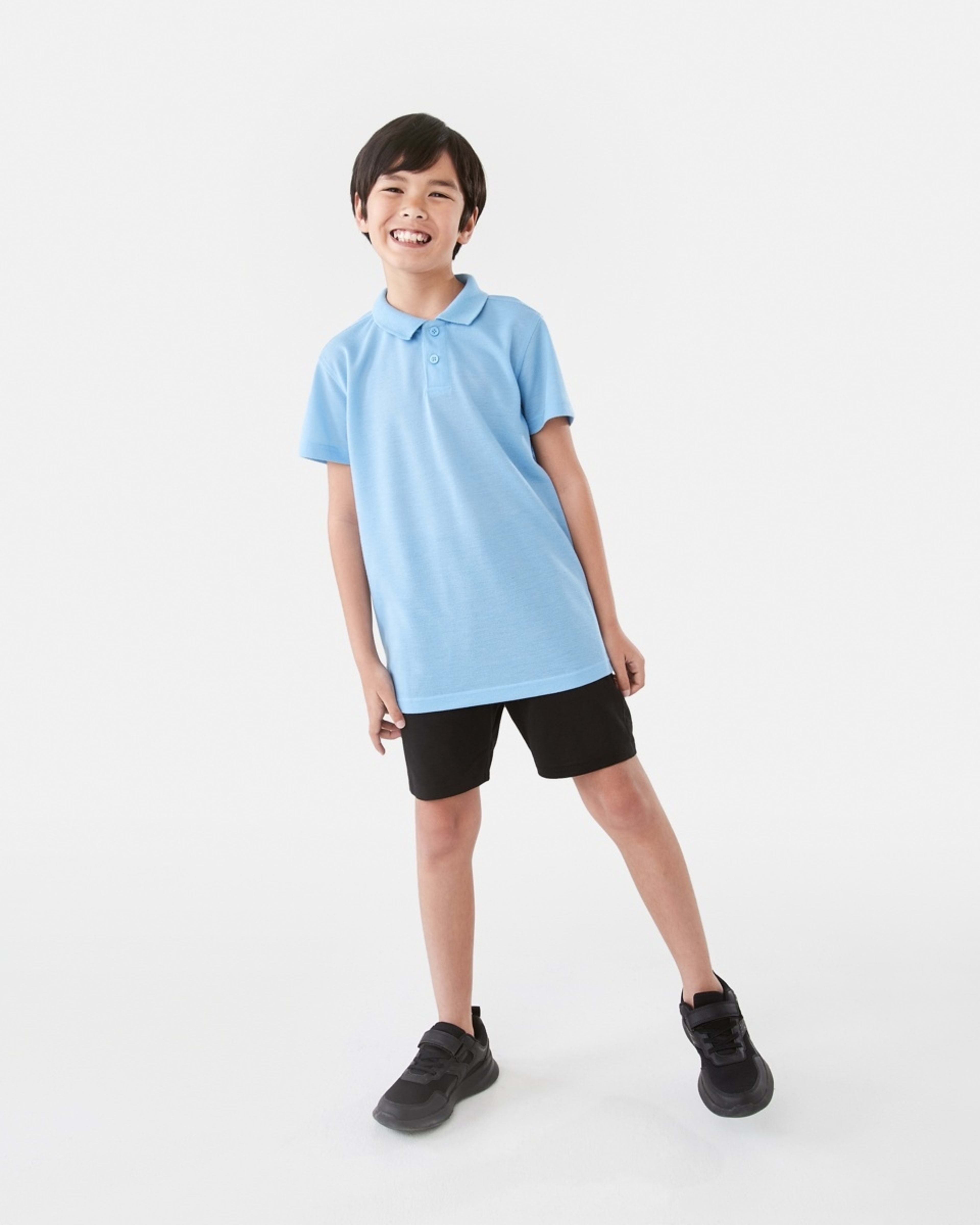 5 School Polo T-shirt Mid Blue, 5 of 8