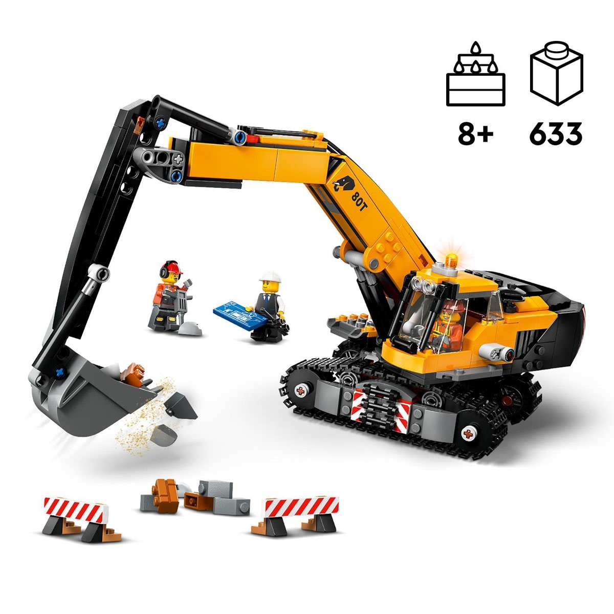 LEGO City Big Vehicles Yellow Construction Excavator 60420 - Kmart NZ