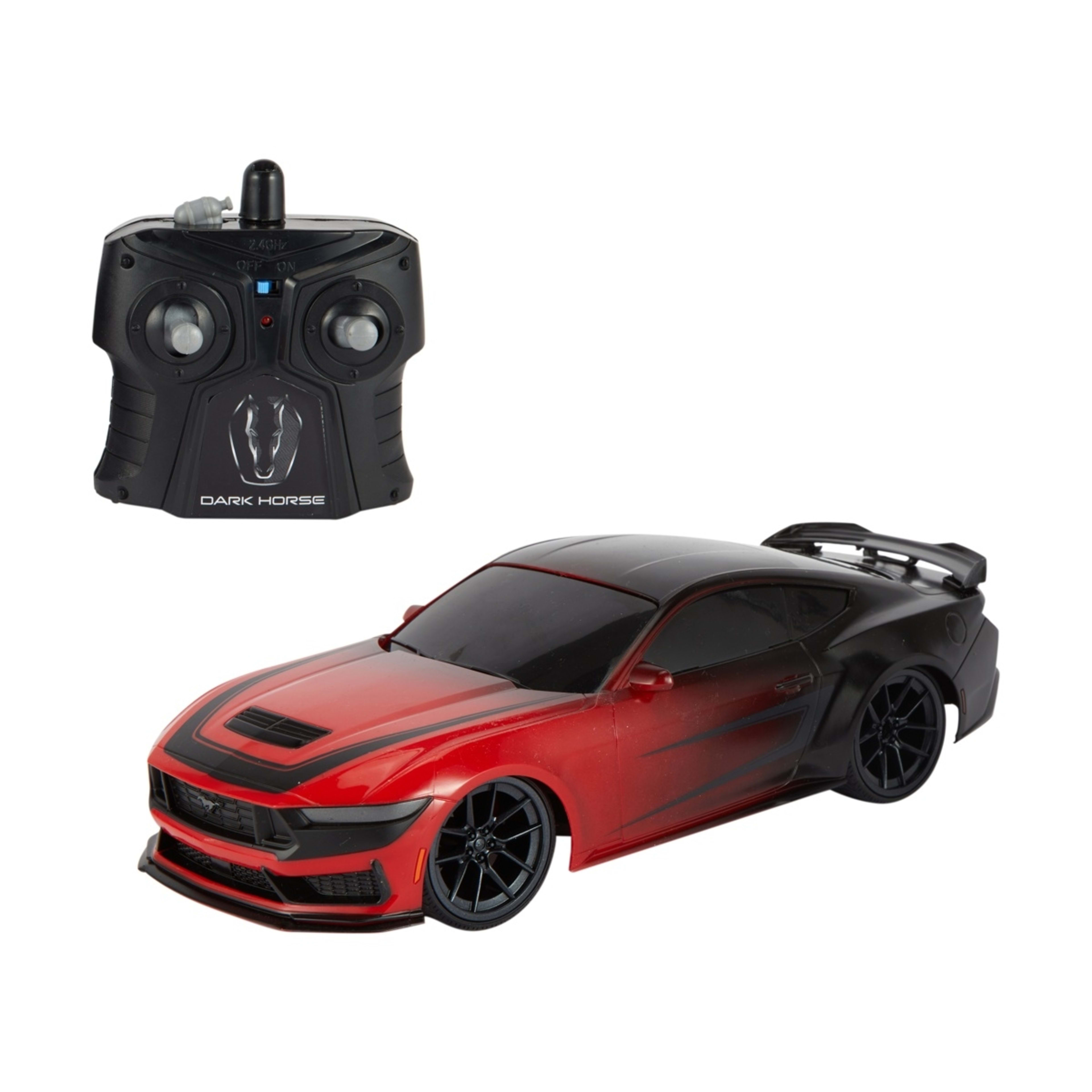 2 Jada 2024 Ford Mustang Radio Control Dark Horse 2.4 GHz Scale Car, 2 of 9