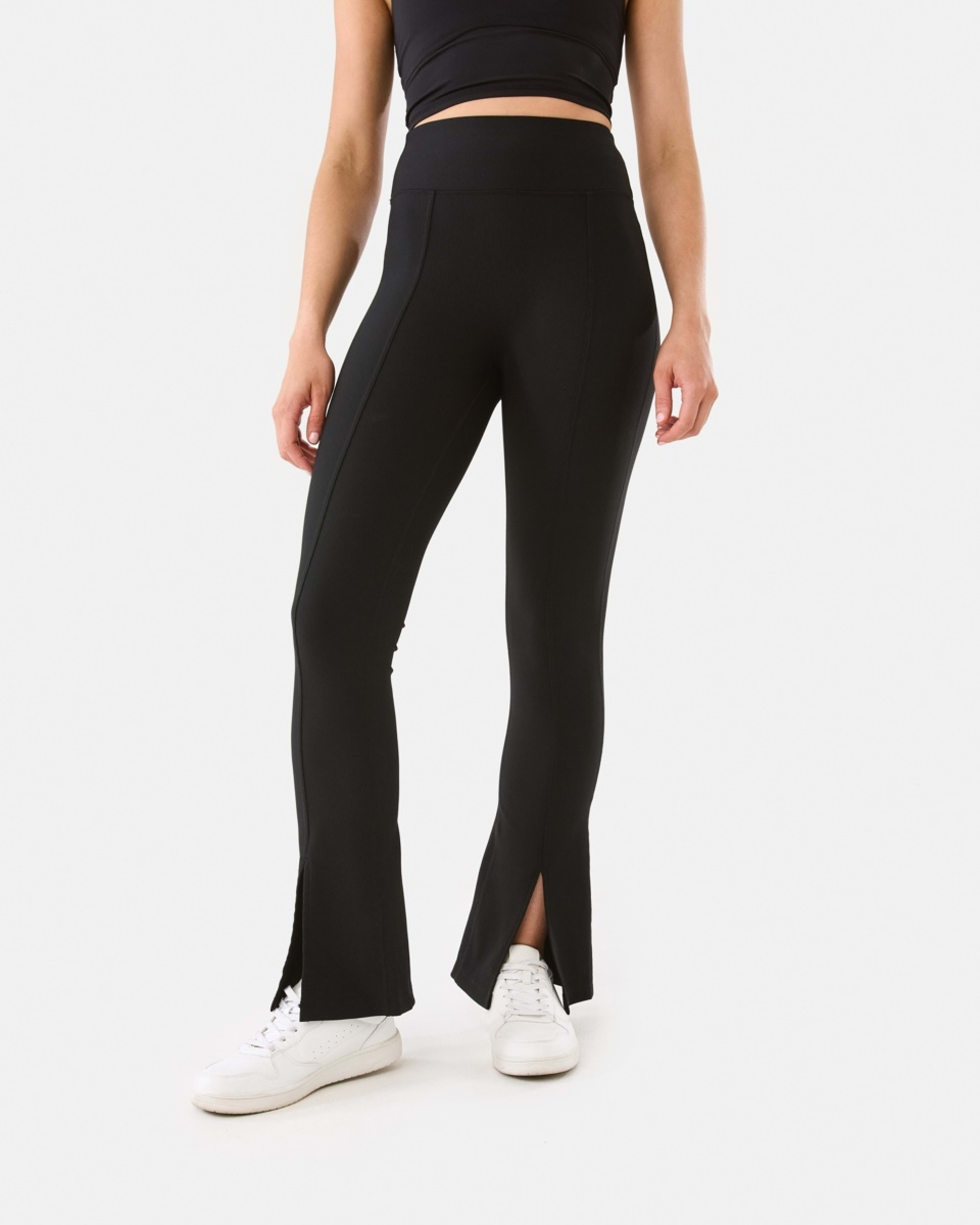 1 Active Womens Studio Flare Leggings BLACK