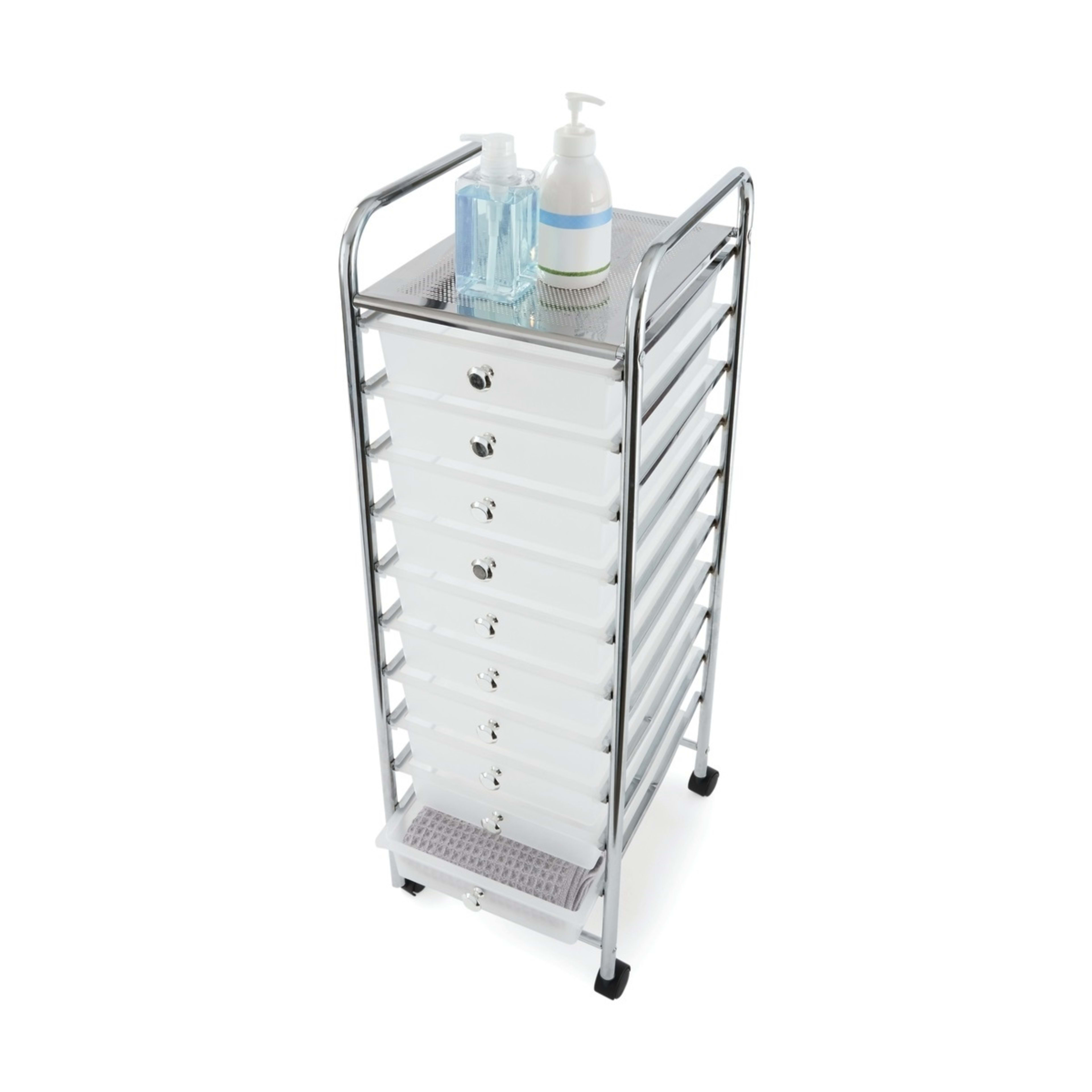 Chrome 10 Drawer Trolley Kmart