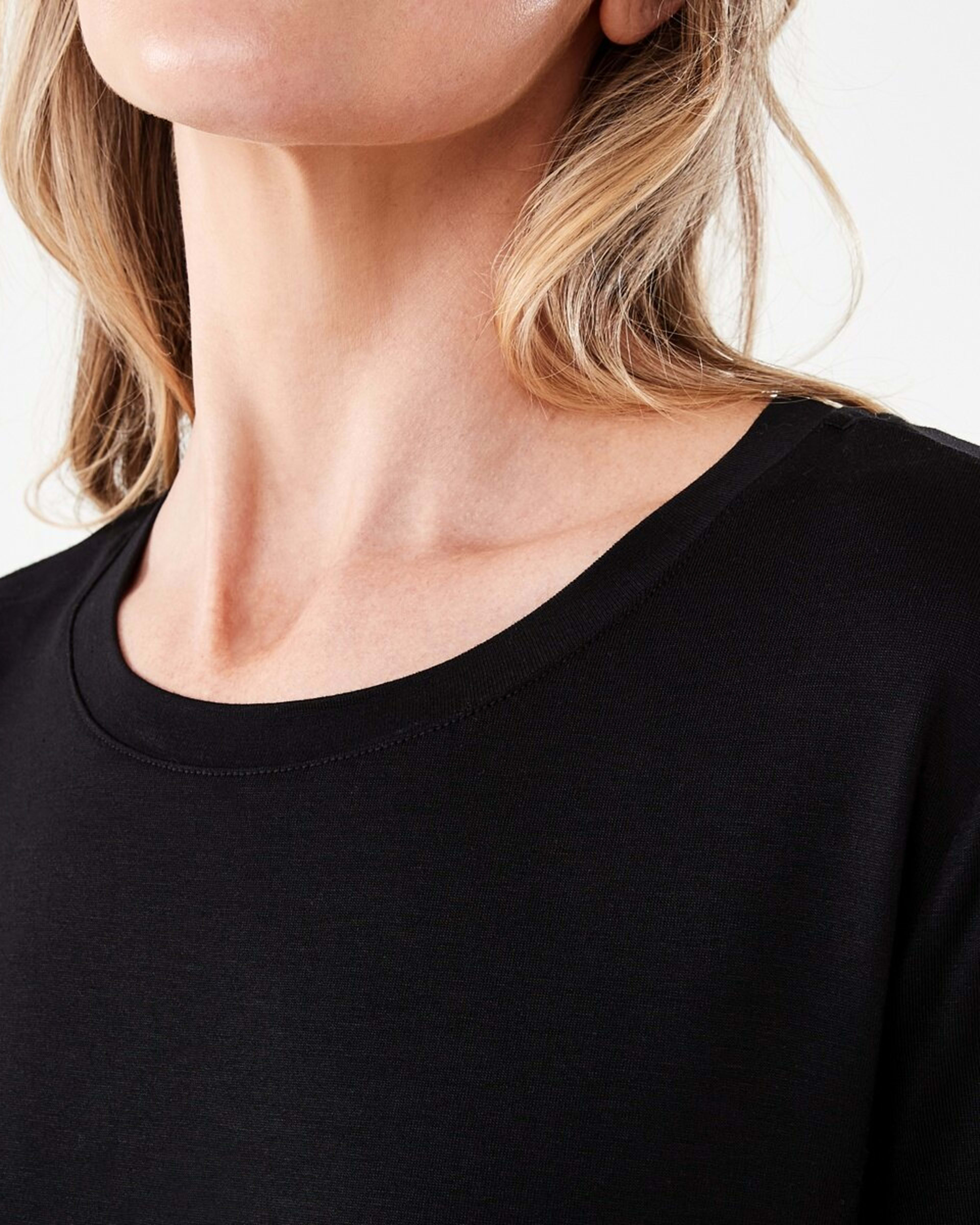 5 Short Sleeve Stepped Hem Tunic BLACK, 5 of 6