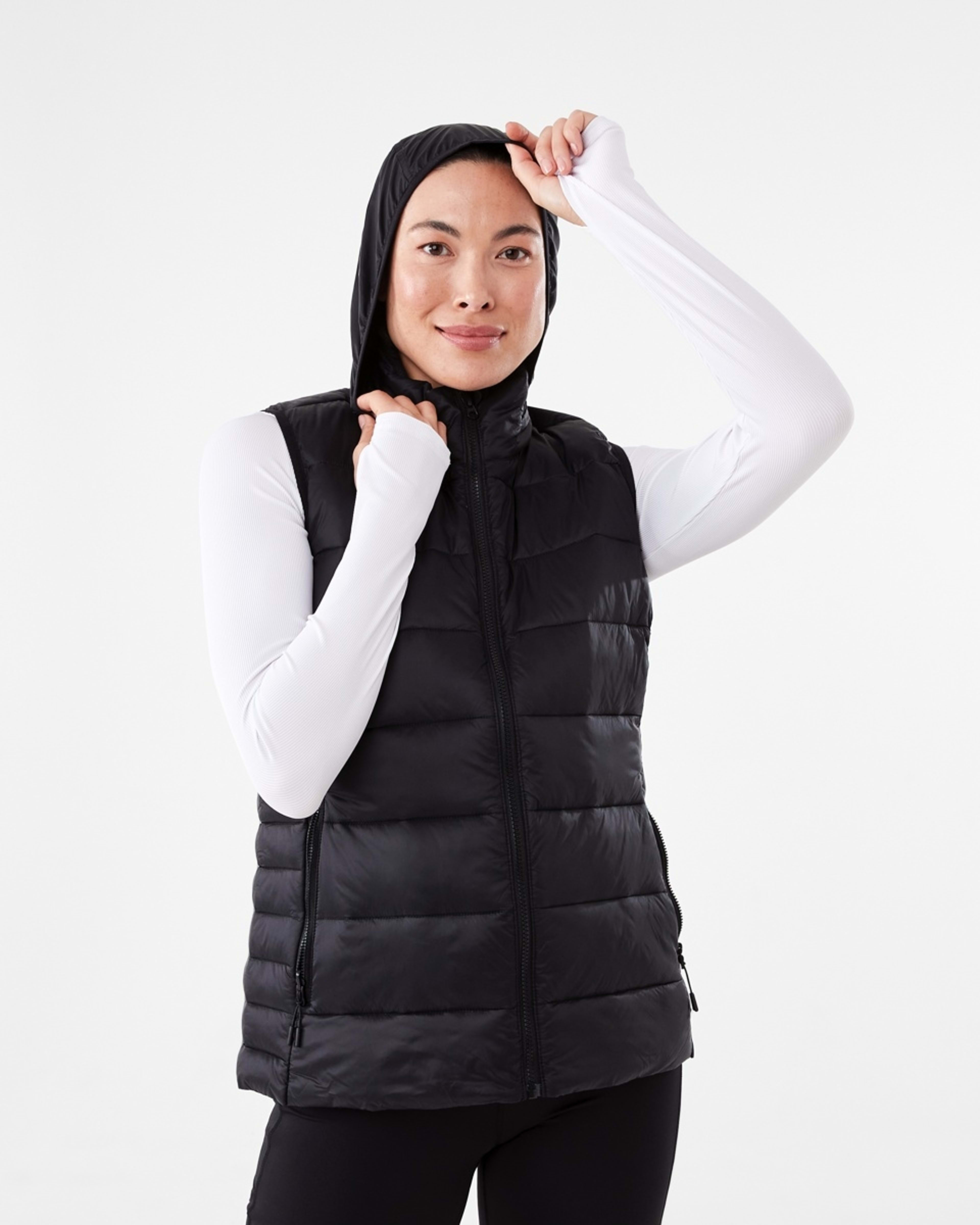 9 Active Womens Packable Puffer Vest Black, 9 of 9