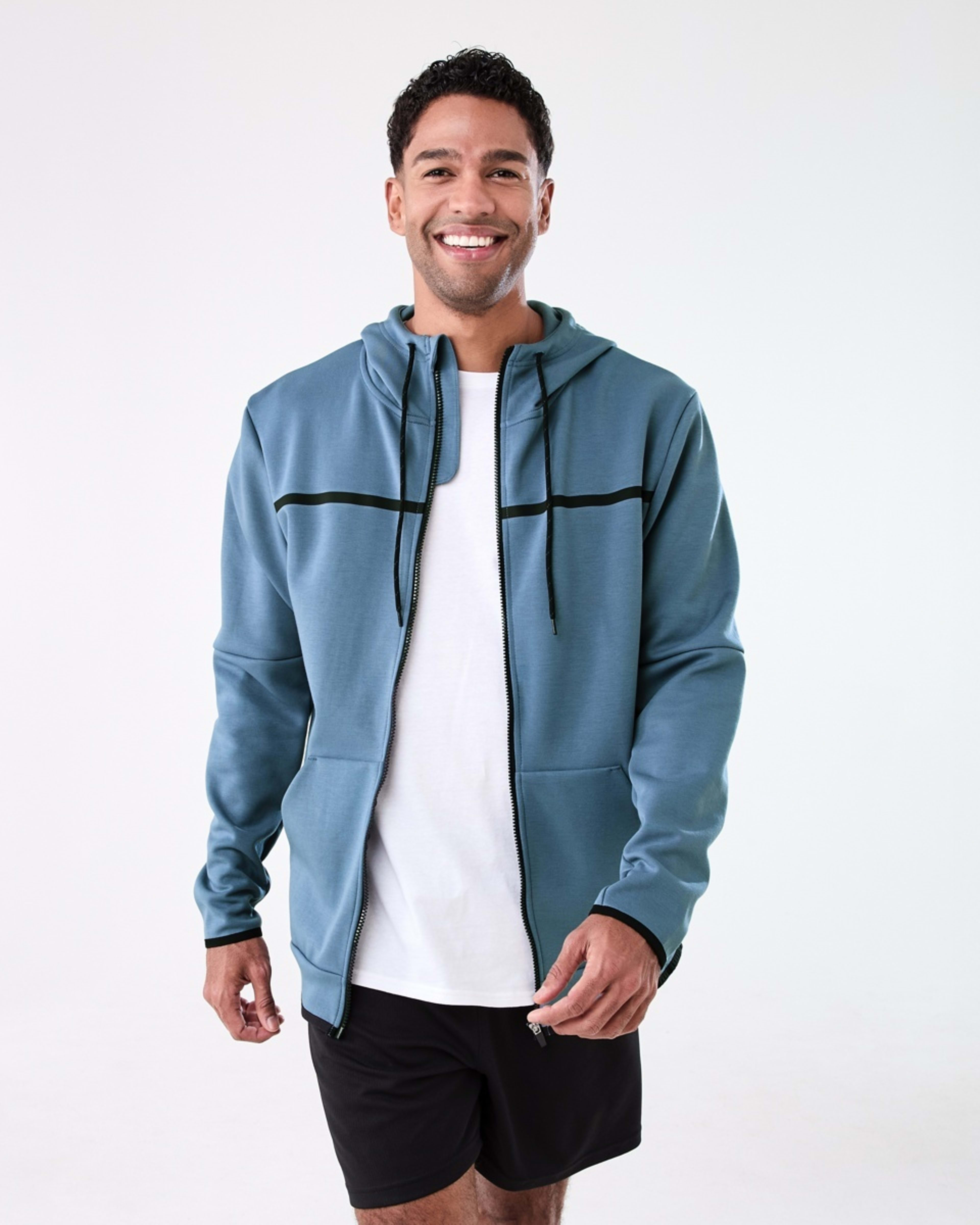 1 Active Mens Sports Hoodie FLINT STONE, 1 of 8