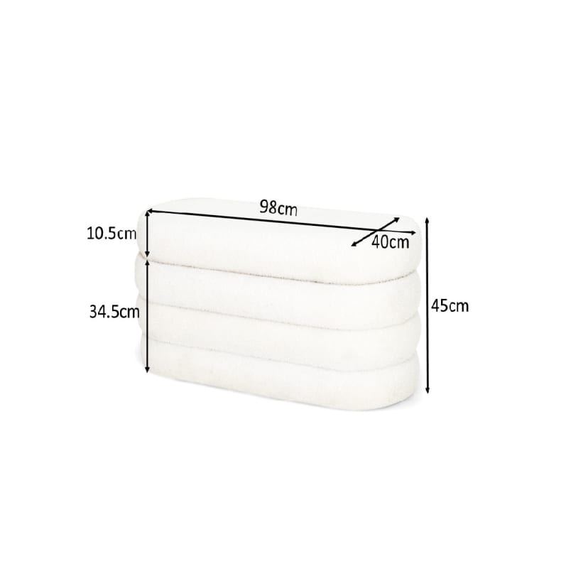 Boucle Storage Bench Kmart