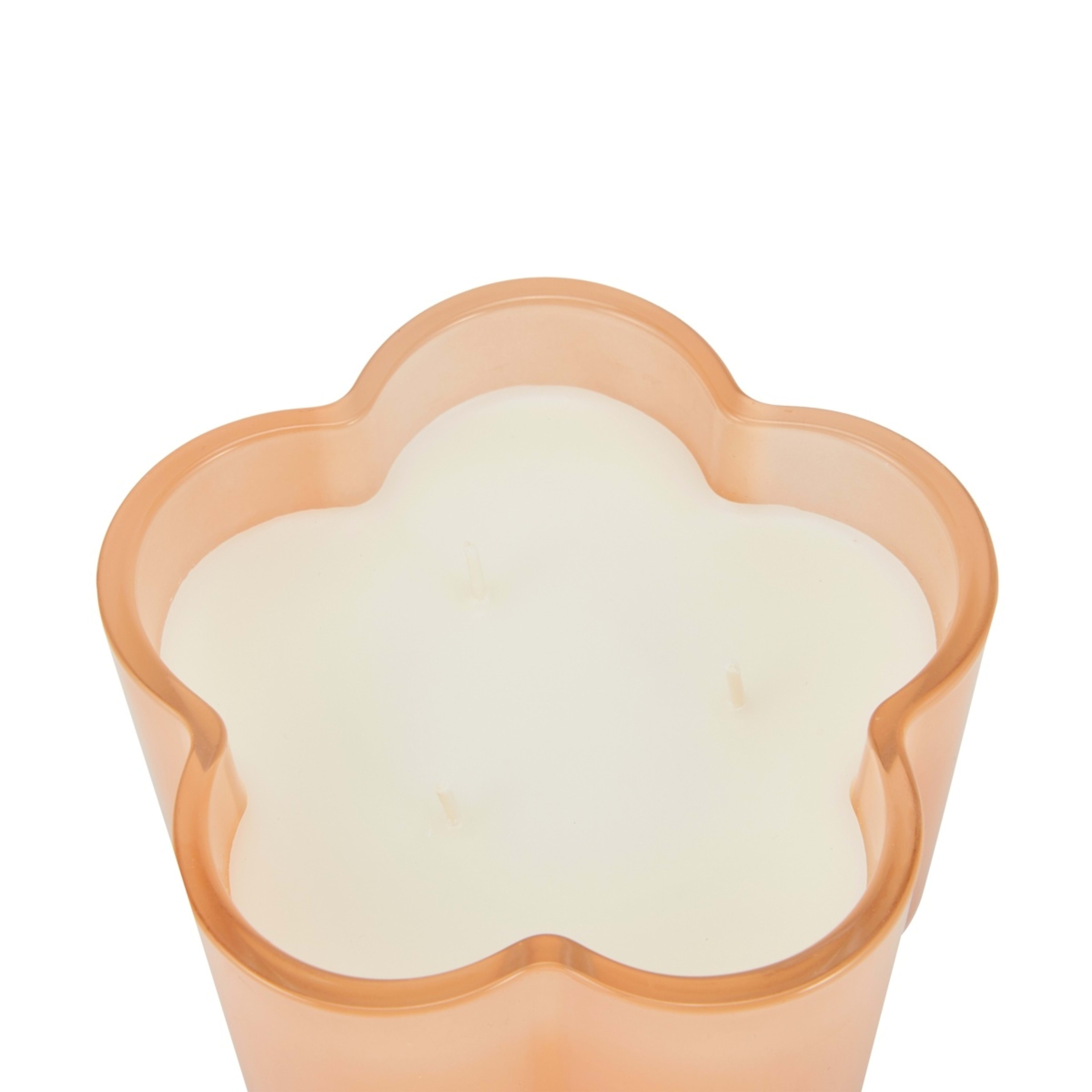 3 Peach Flower Glass Candle, 3 of 6
