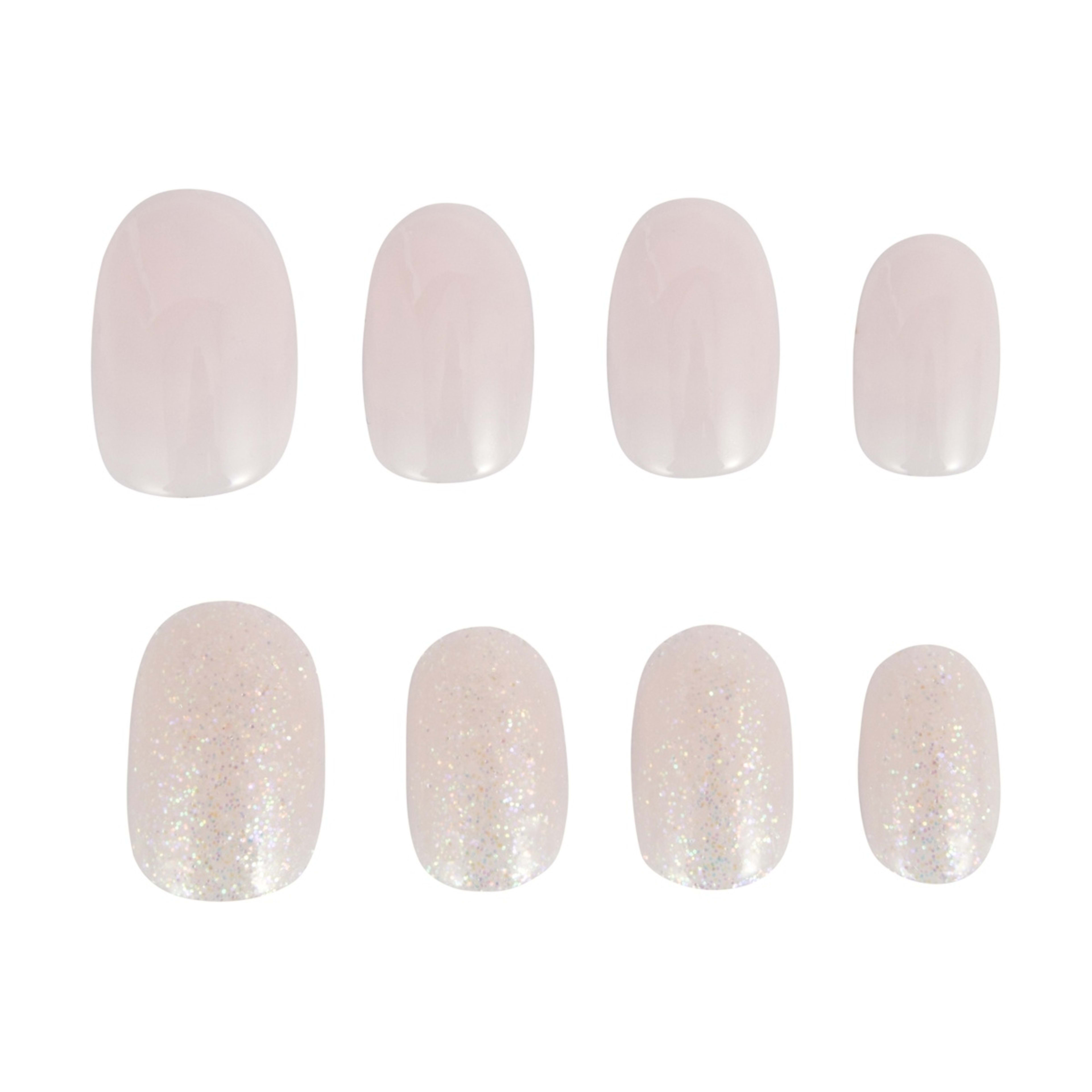 5 OXX Cosmetics 24 Pack Artificial Nails with Adhesive - Oval Shape, Pink Shimmer, 5 of 5