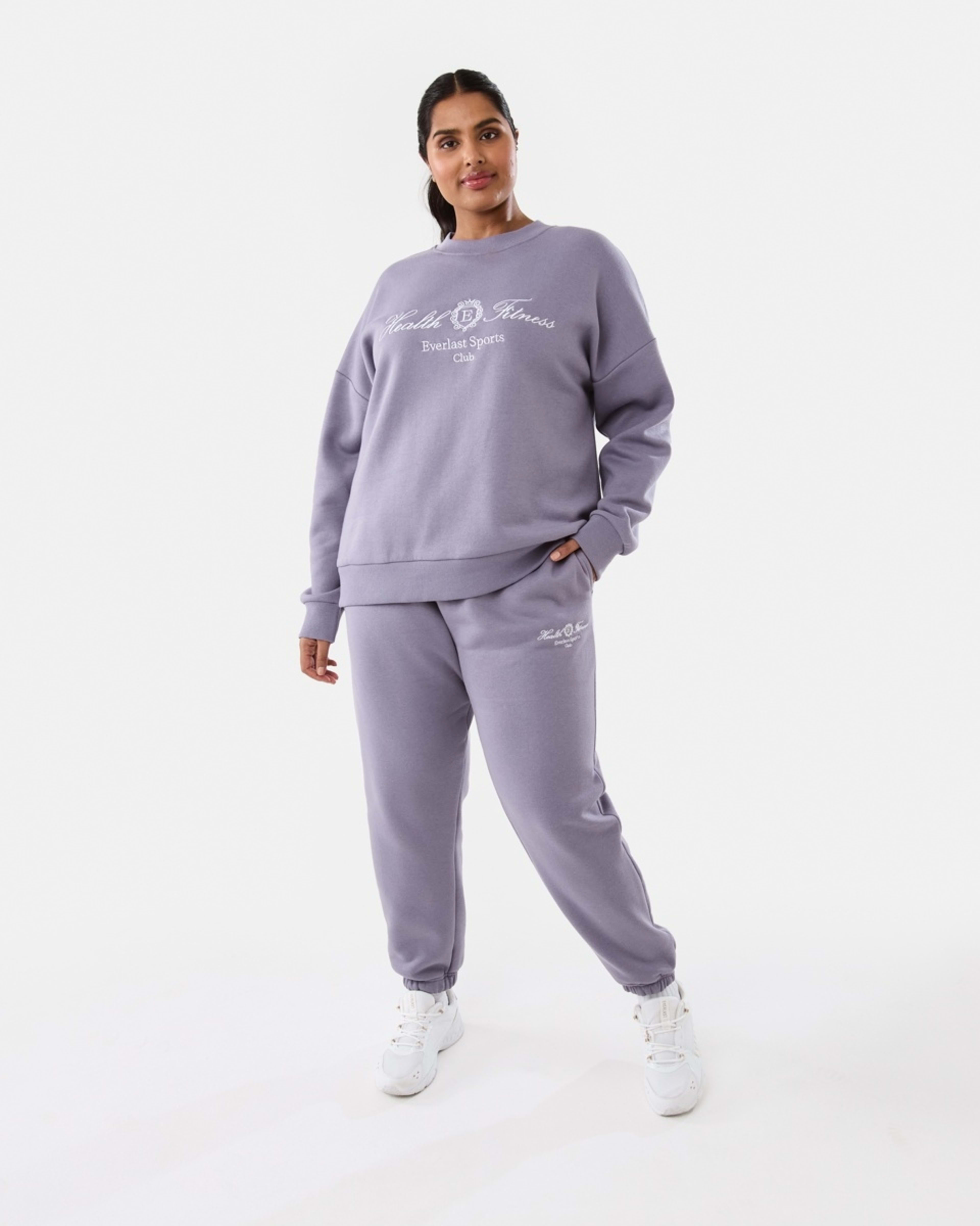 4 Everlast Womens Street Oversized Crew Sweatshirt Dusk, 4 of 8