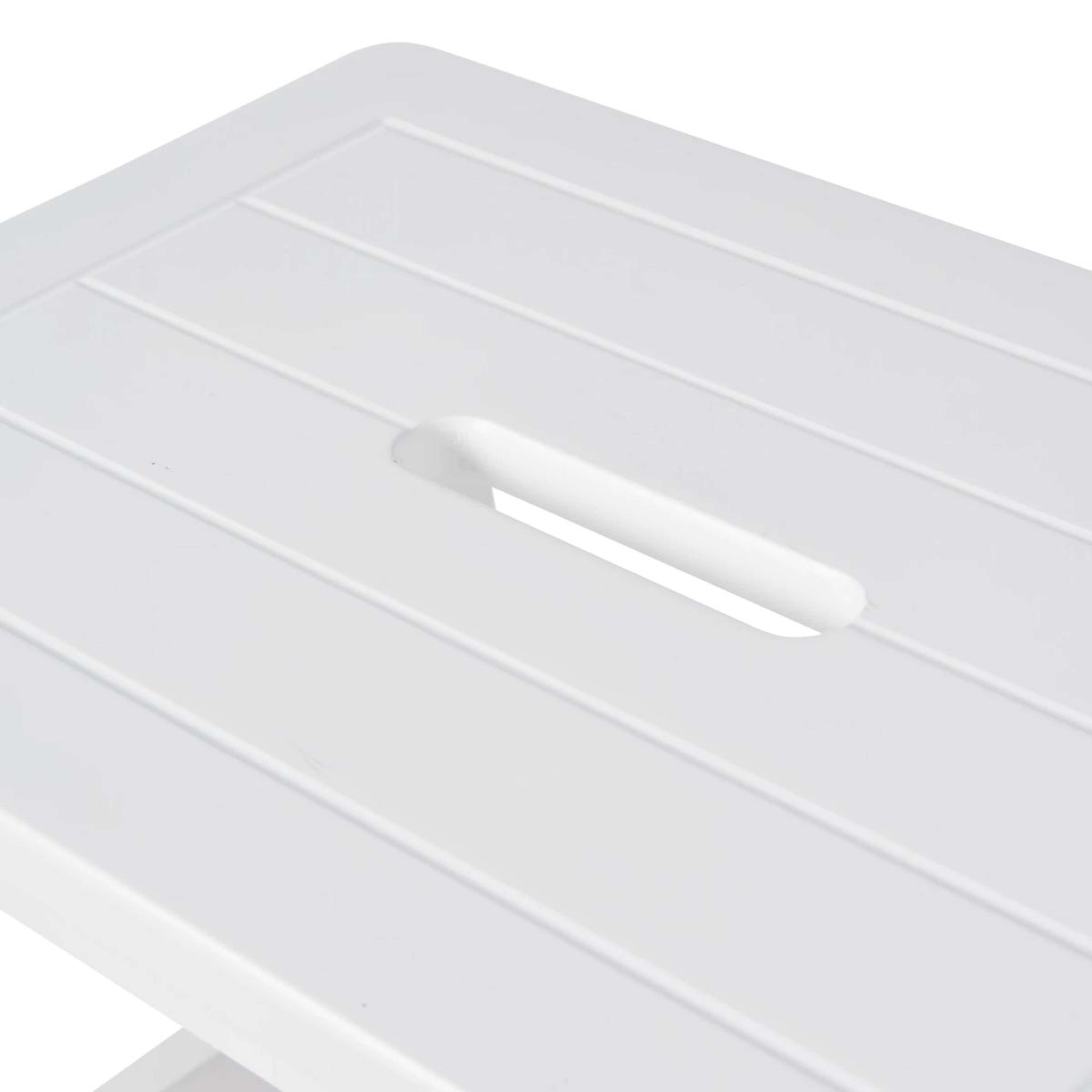 6 Panelled Step Stool - White, 6 of 7