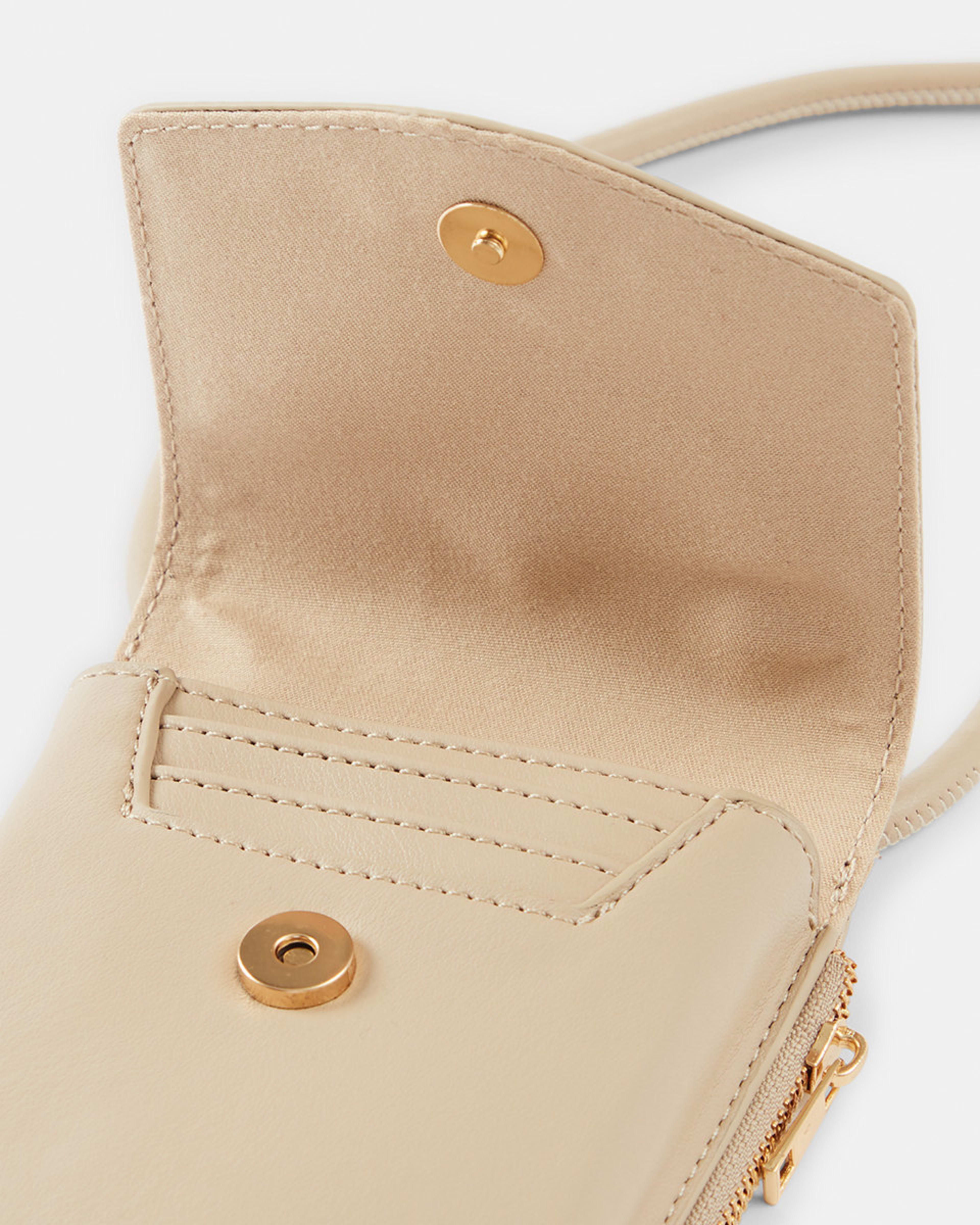 6 Phone Wallet Crossbody Bag Bone Beige, 6 of 7