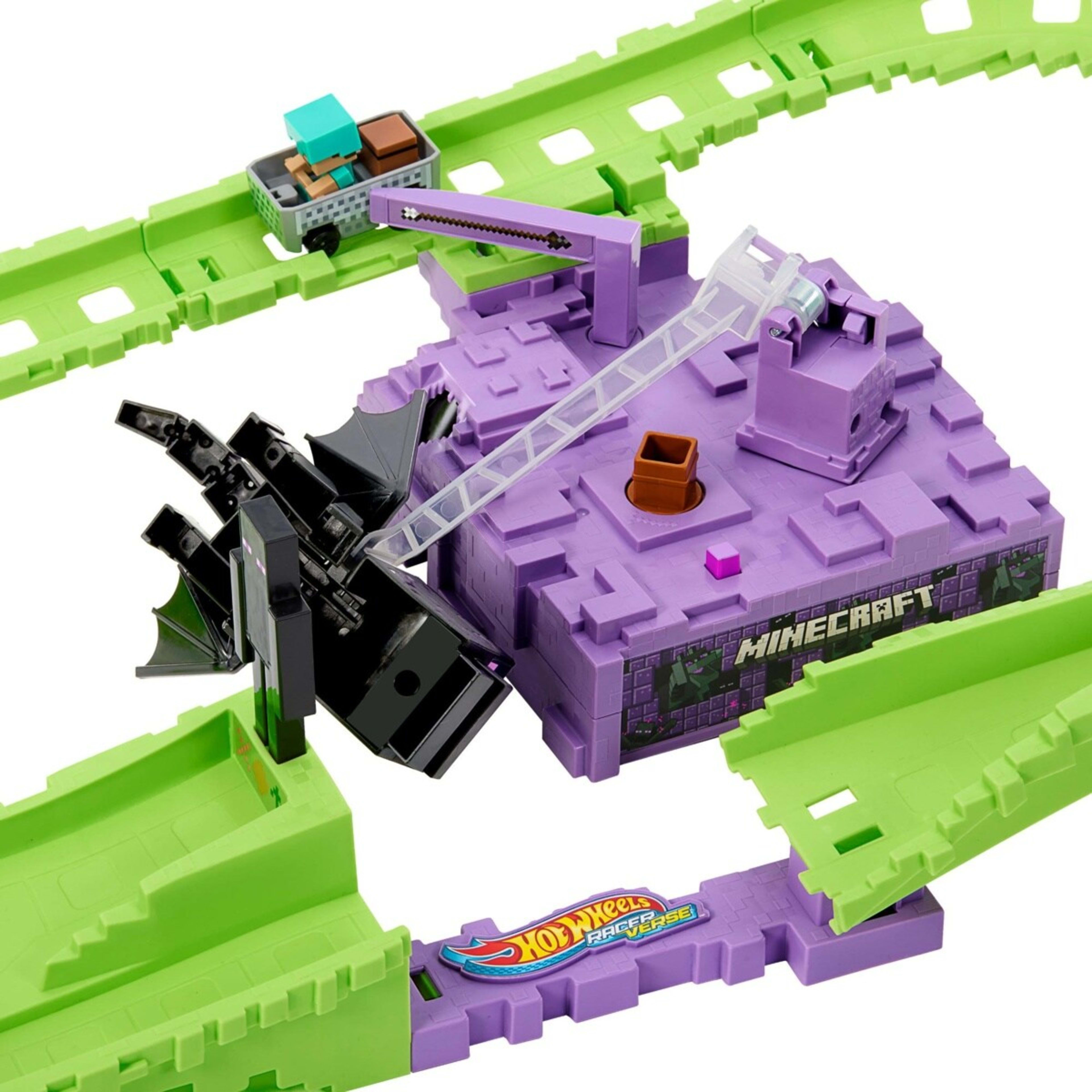 6 Hot Wheels RacerVerse Minecraft Ender Dragon's Last Lap Track Set, 6 of 6