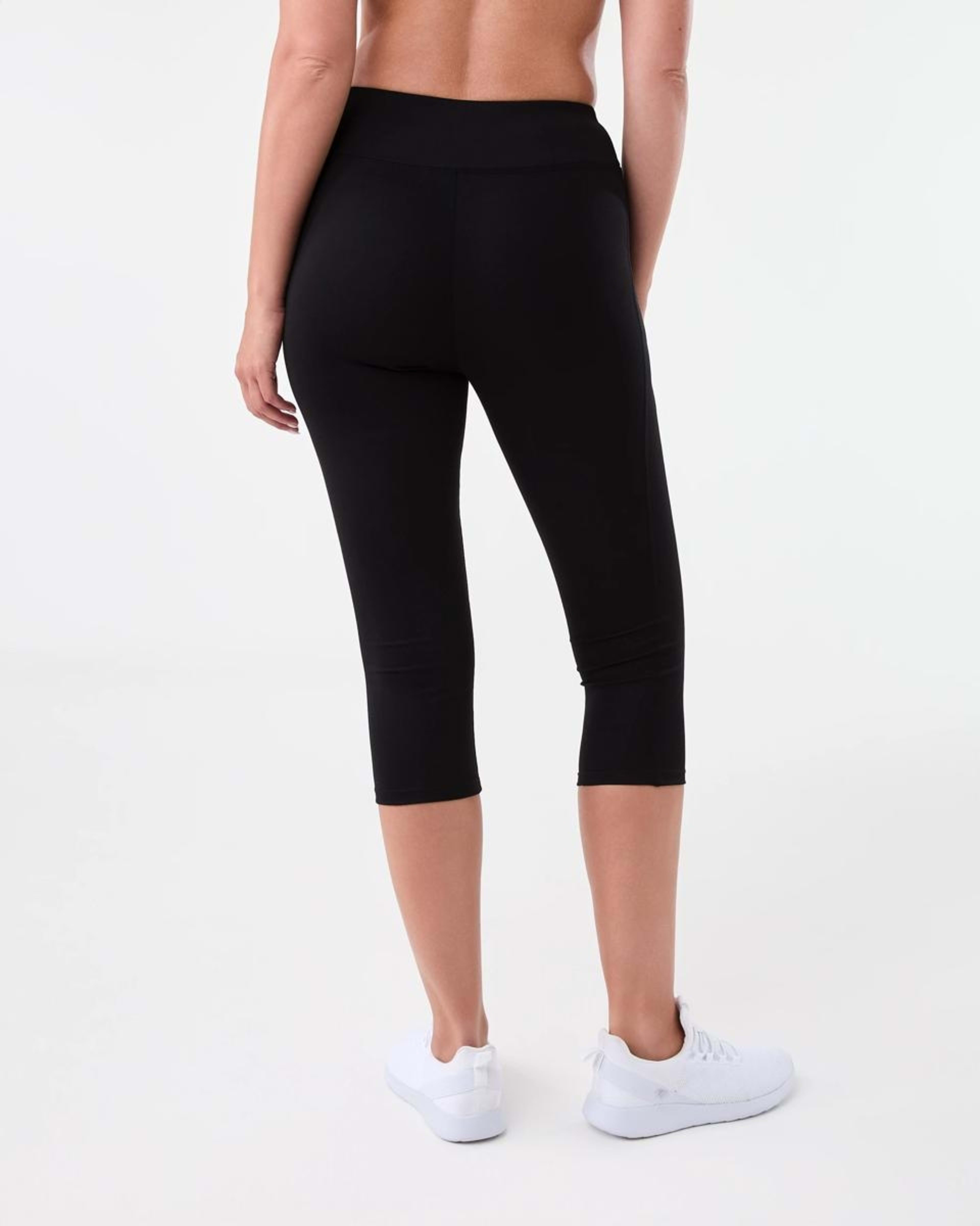3 Active Womens Core Crop Everyday Comfort Leggings BLACK, 3 of 5