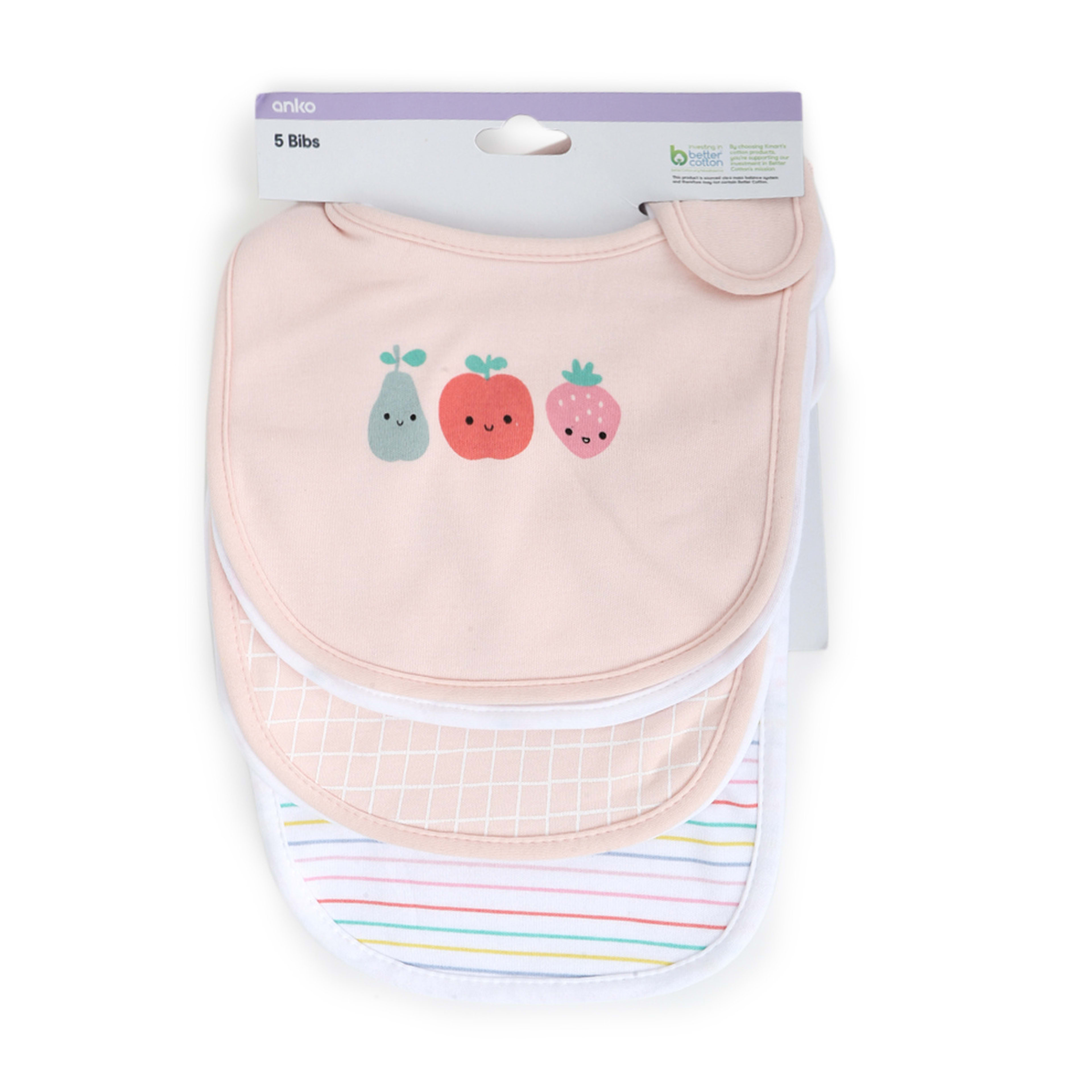 5 5 Pack Bibs - Fruits, 5 of 5