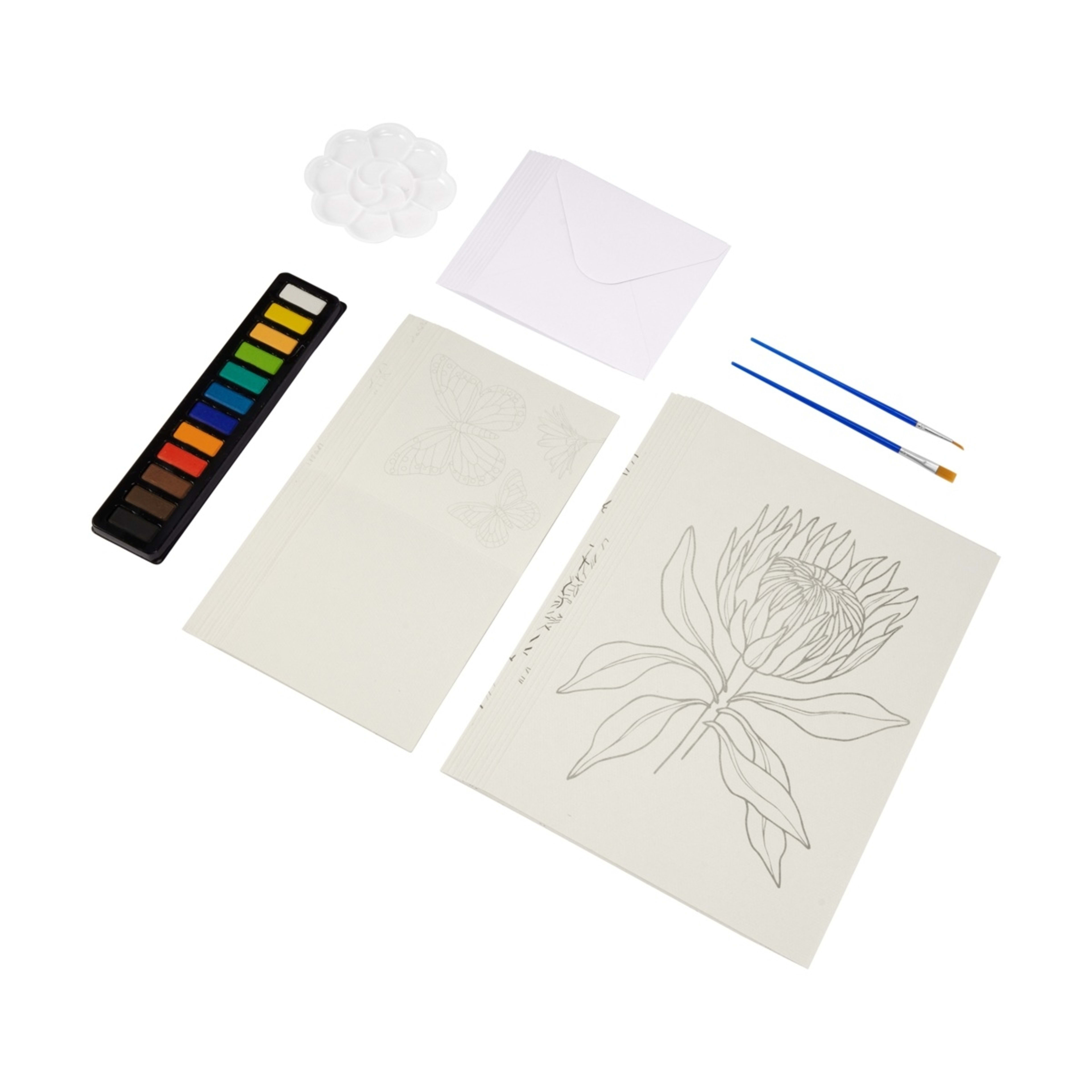 3 Watercolour Greeting Cards Art Kit, 3 of 10