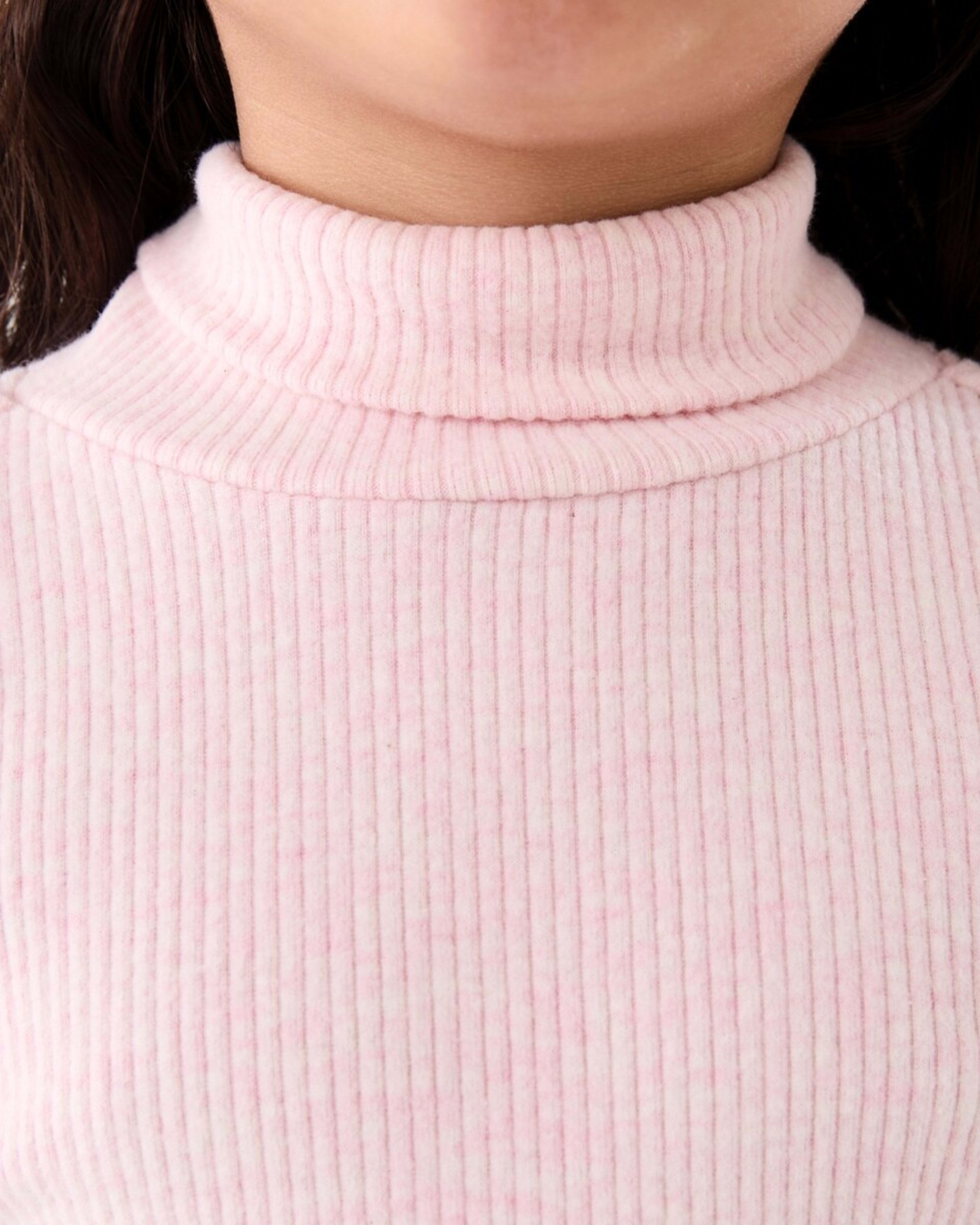 4 Long Sleeve Skivvy Top Pink Marle, 4 of 6