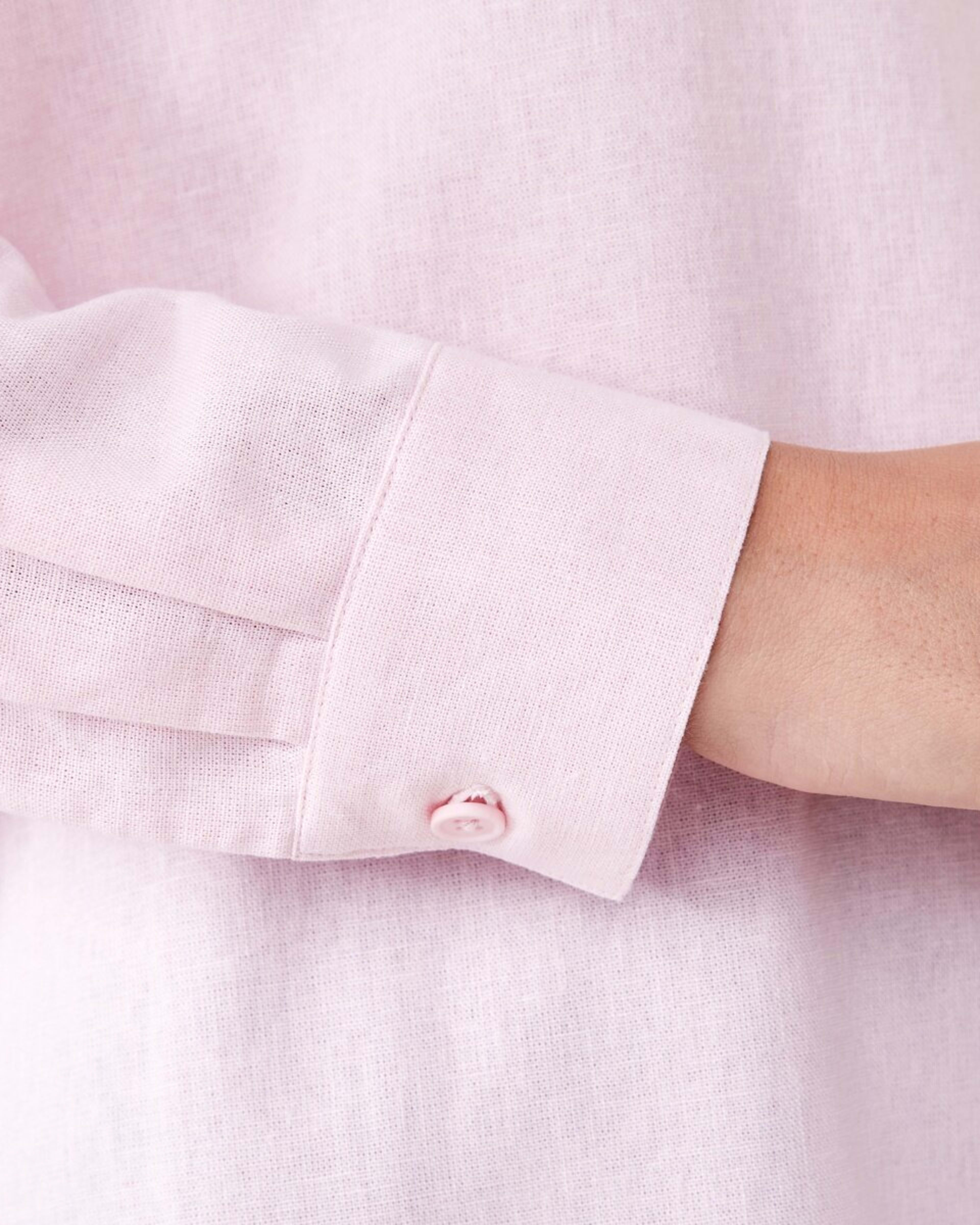 6 Long Sleeve Linen Blend Shirt SOFT BLOSSOM, 6 of 6