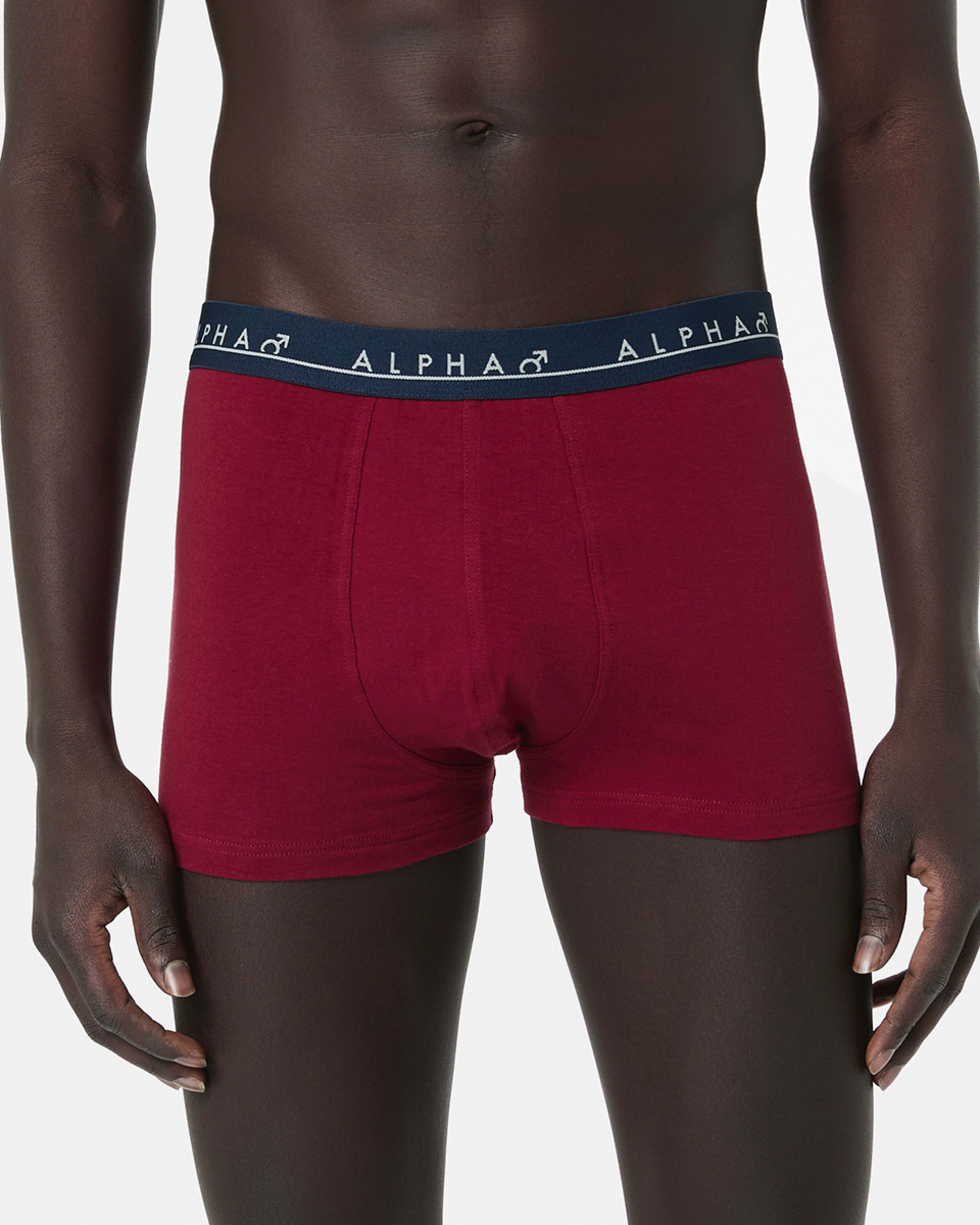 3 5 Pack Stripe and Plain Trunks RED NAVY GREY MULTI, 3 of 10