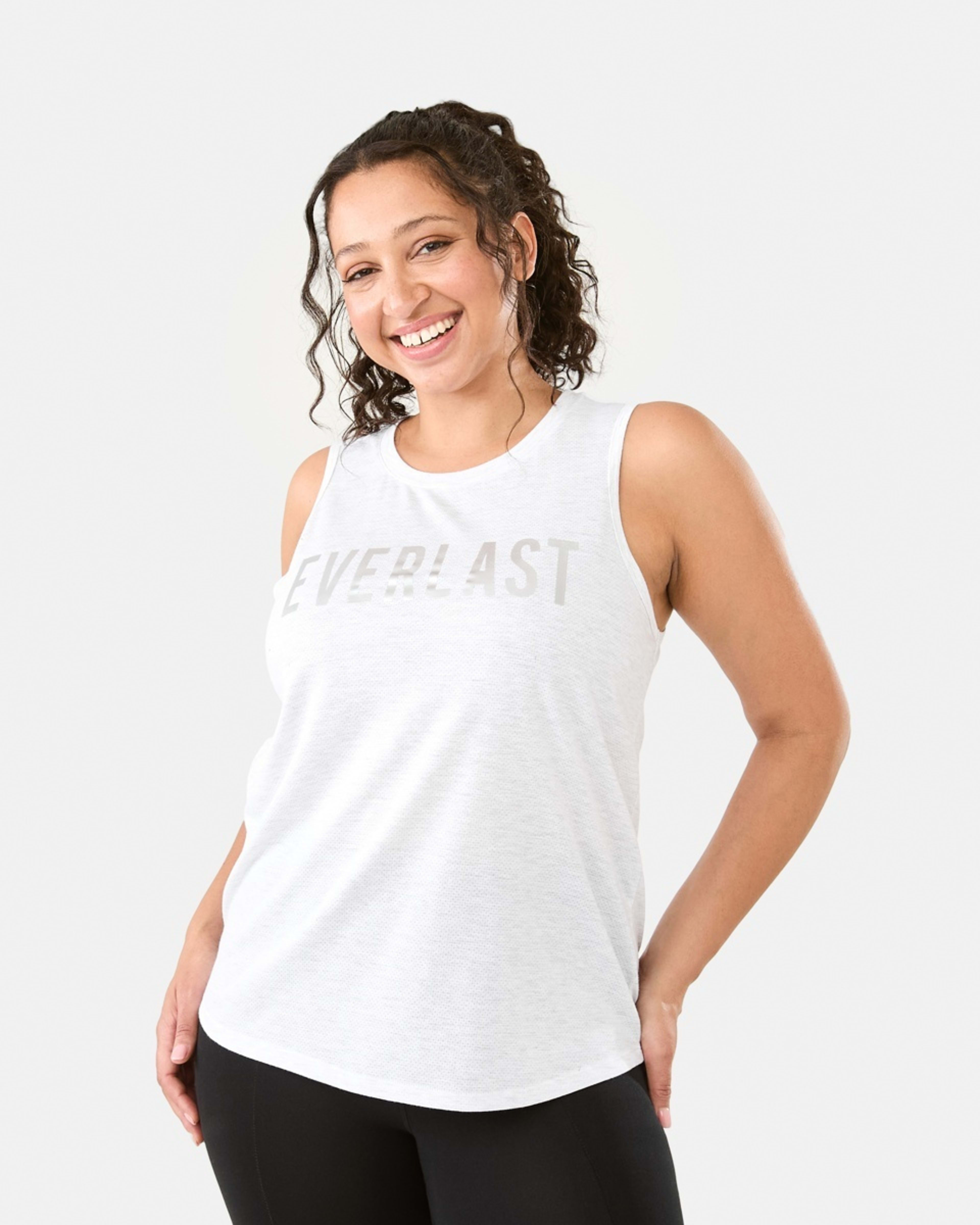 2 Everlast Womens Keyhole Tank EVERLAST BLOCK WHITE MARLE, 2 of 7