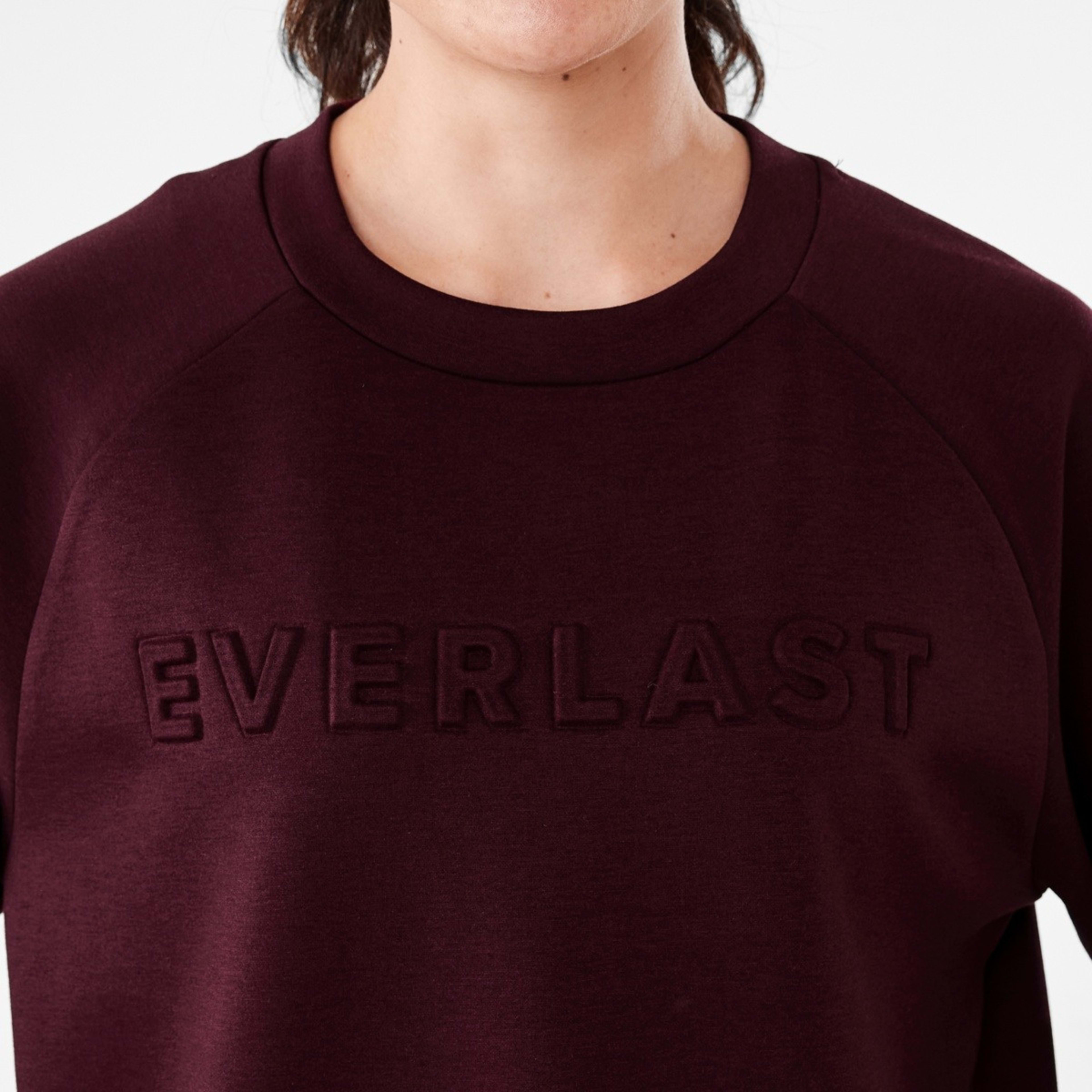 5 Everlast Womens Scuba Raglan Crew Neck Sweatshirt Everlast Cherry Red, 5 of 6