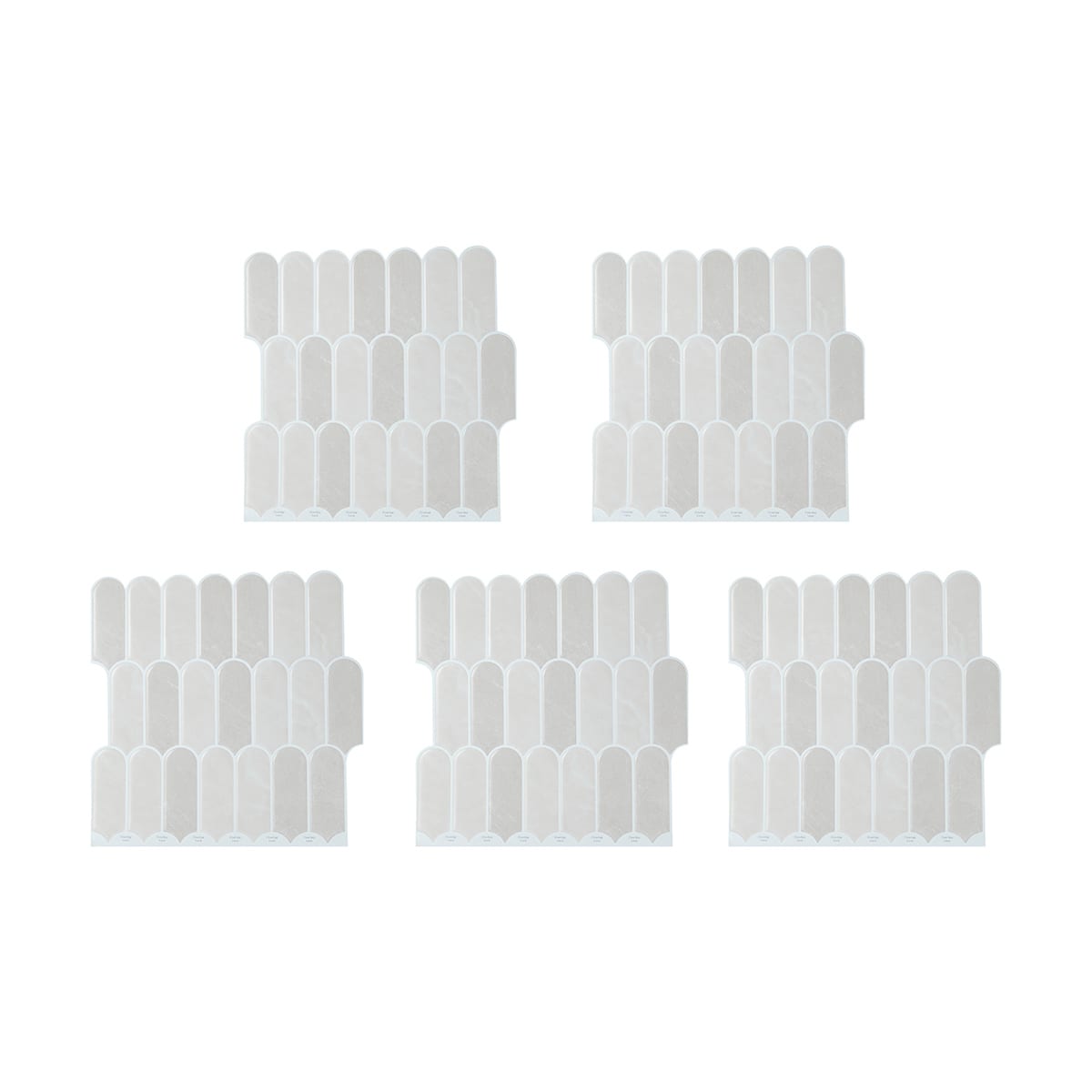 5 Pack Self Adhesive 3D Tiles Stone Feather Kmart