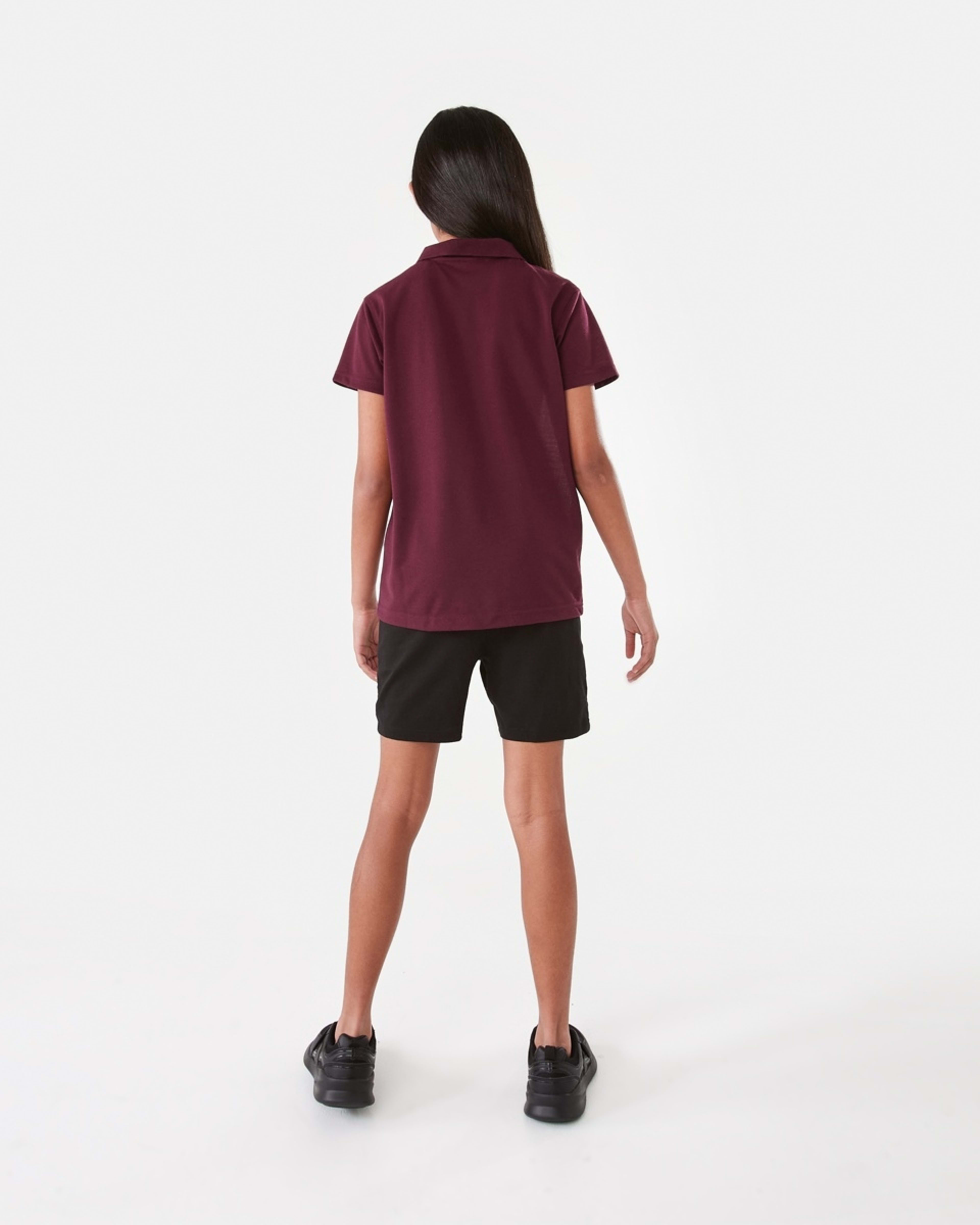 6 School Polo T-shirt Burgundy, 6 of 8