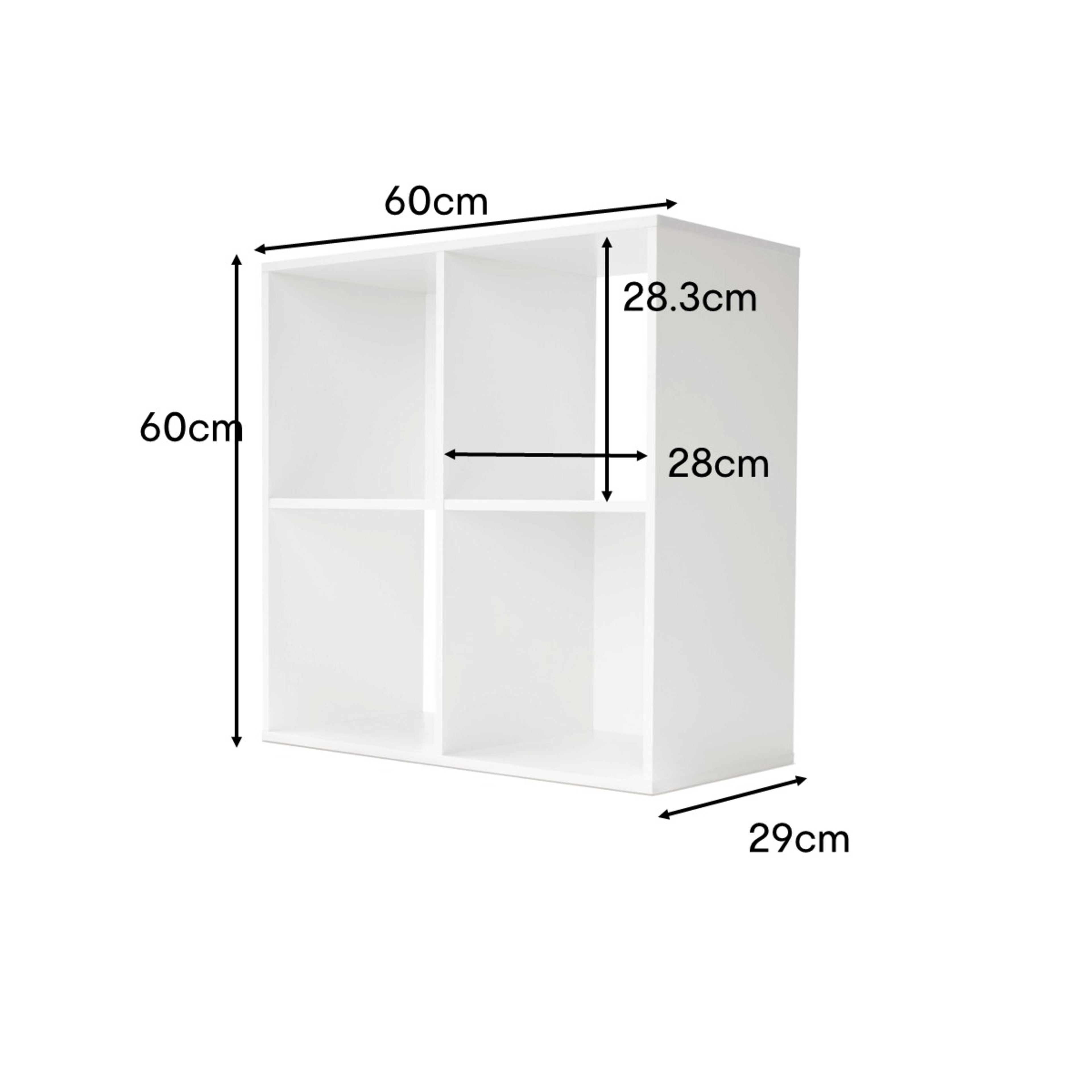 3 4 Cube Display Storage Unit - White, 3 of 5