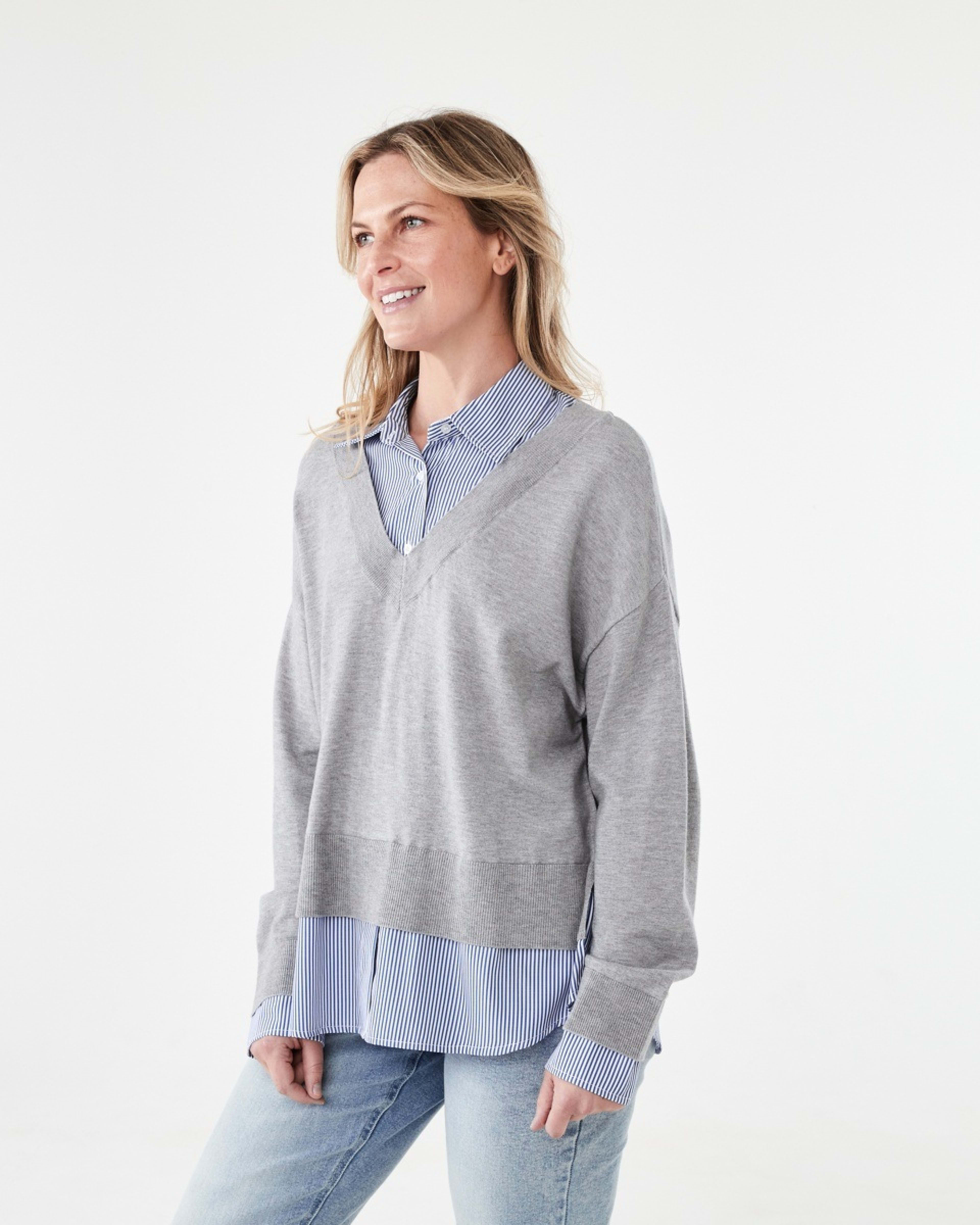 2 Twofer Jumper Grey Marle, 2 of 7