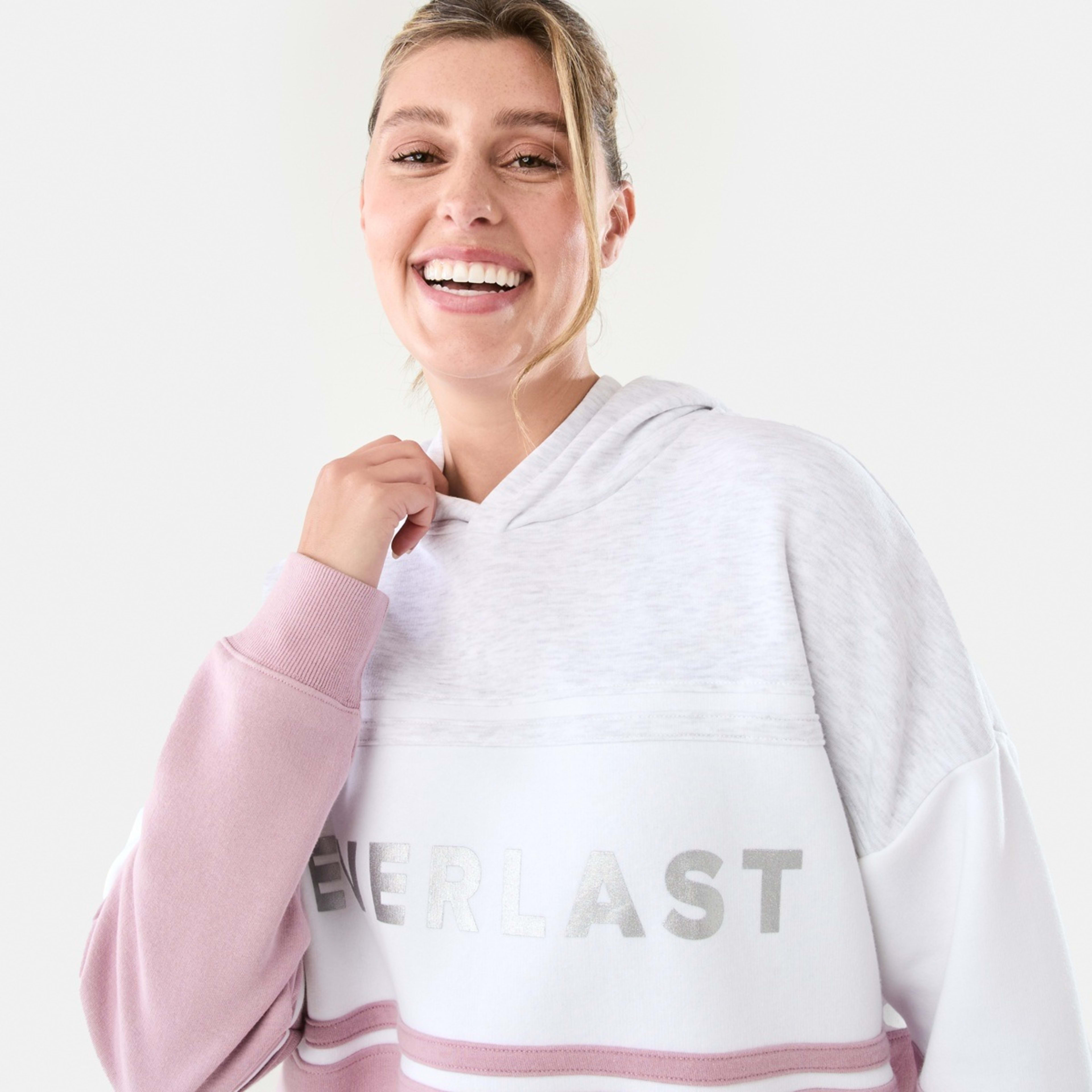 4 Everlast Womens Colourblock Sweatshirt Dusty Pink, 4 of 7