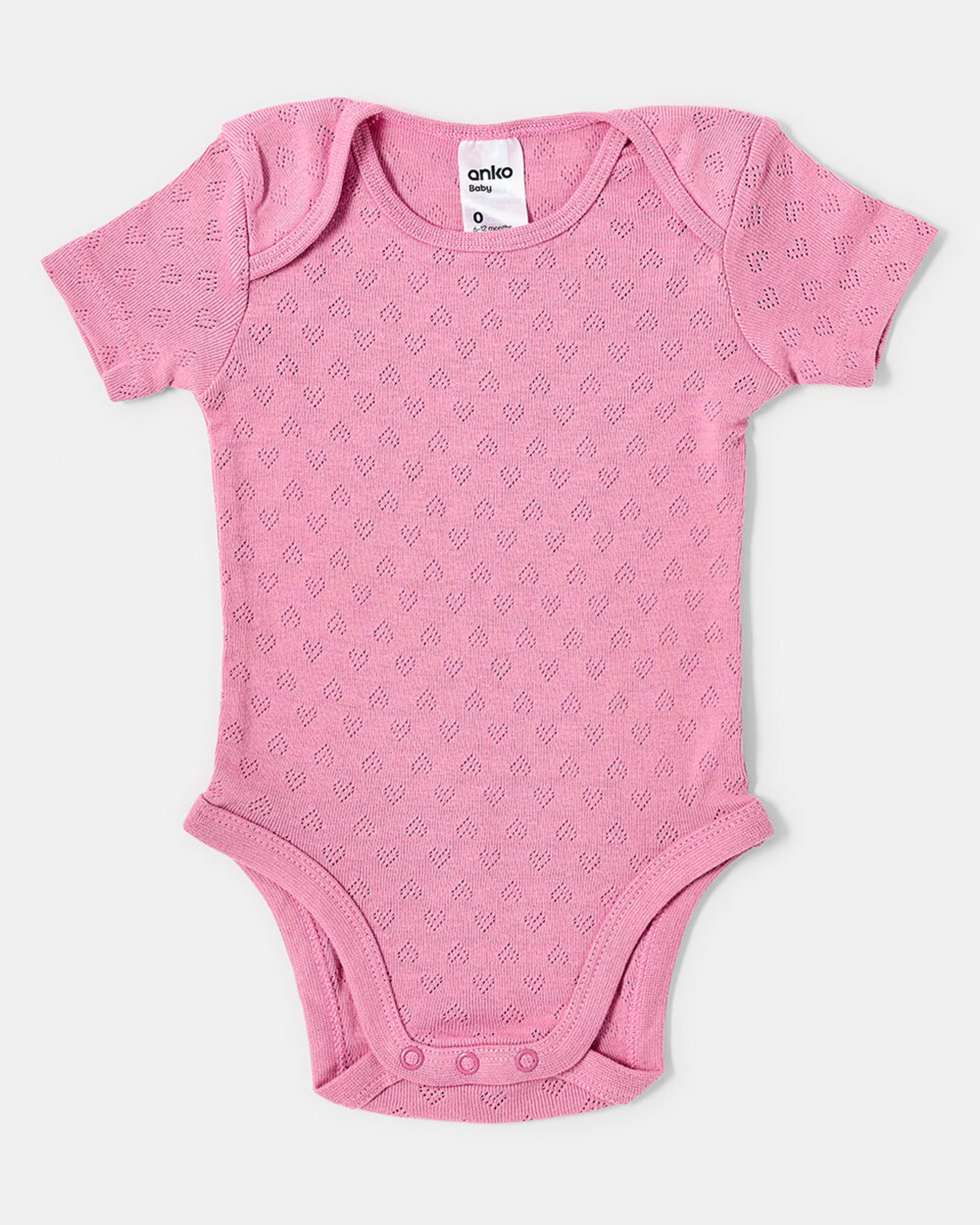 6 5 Pack Bodysuits New Pink, 6 of 8