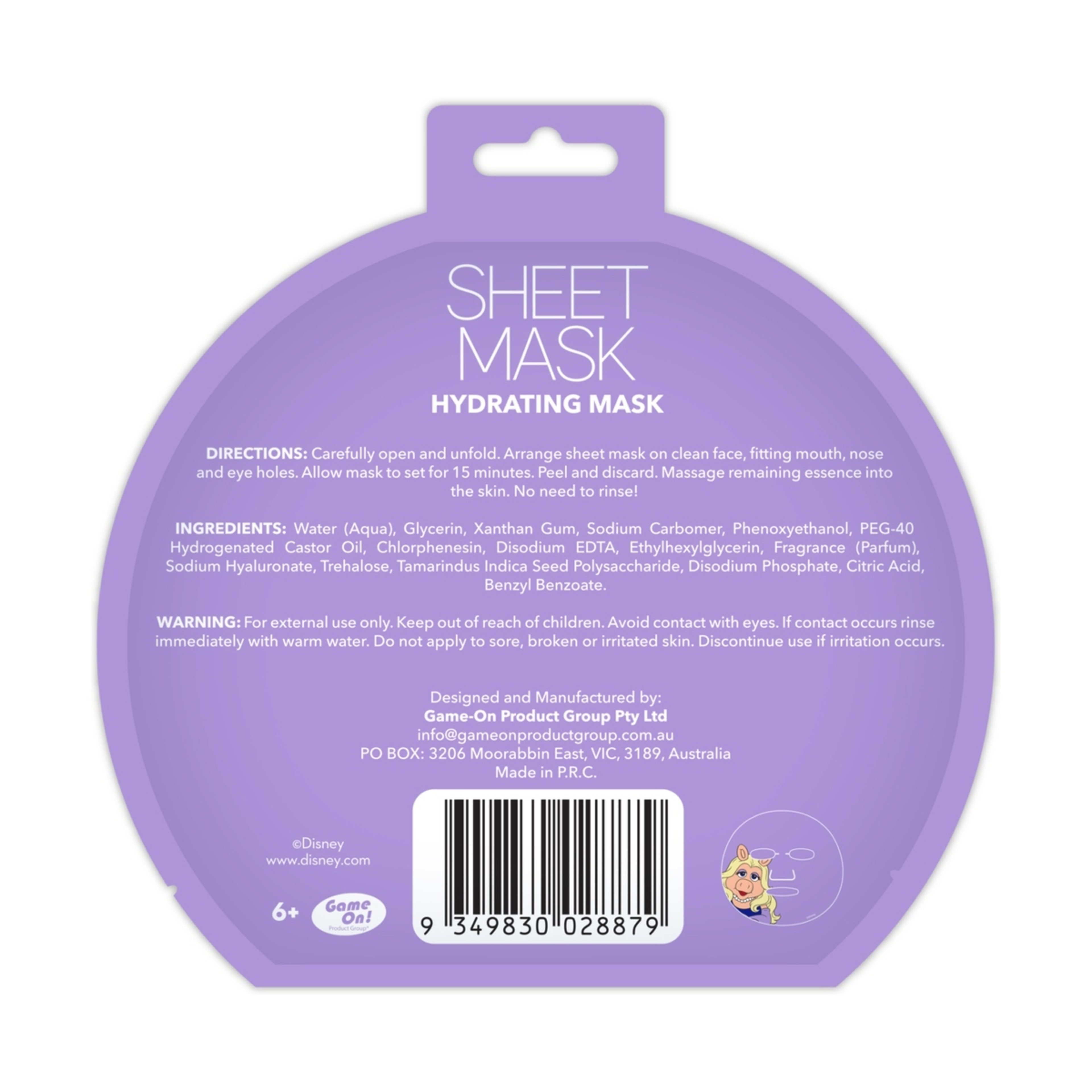 3 Disney The Muppets Hydrating Sheet Mask 20ml - Sweet Peach Scent, 3 of 3