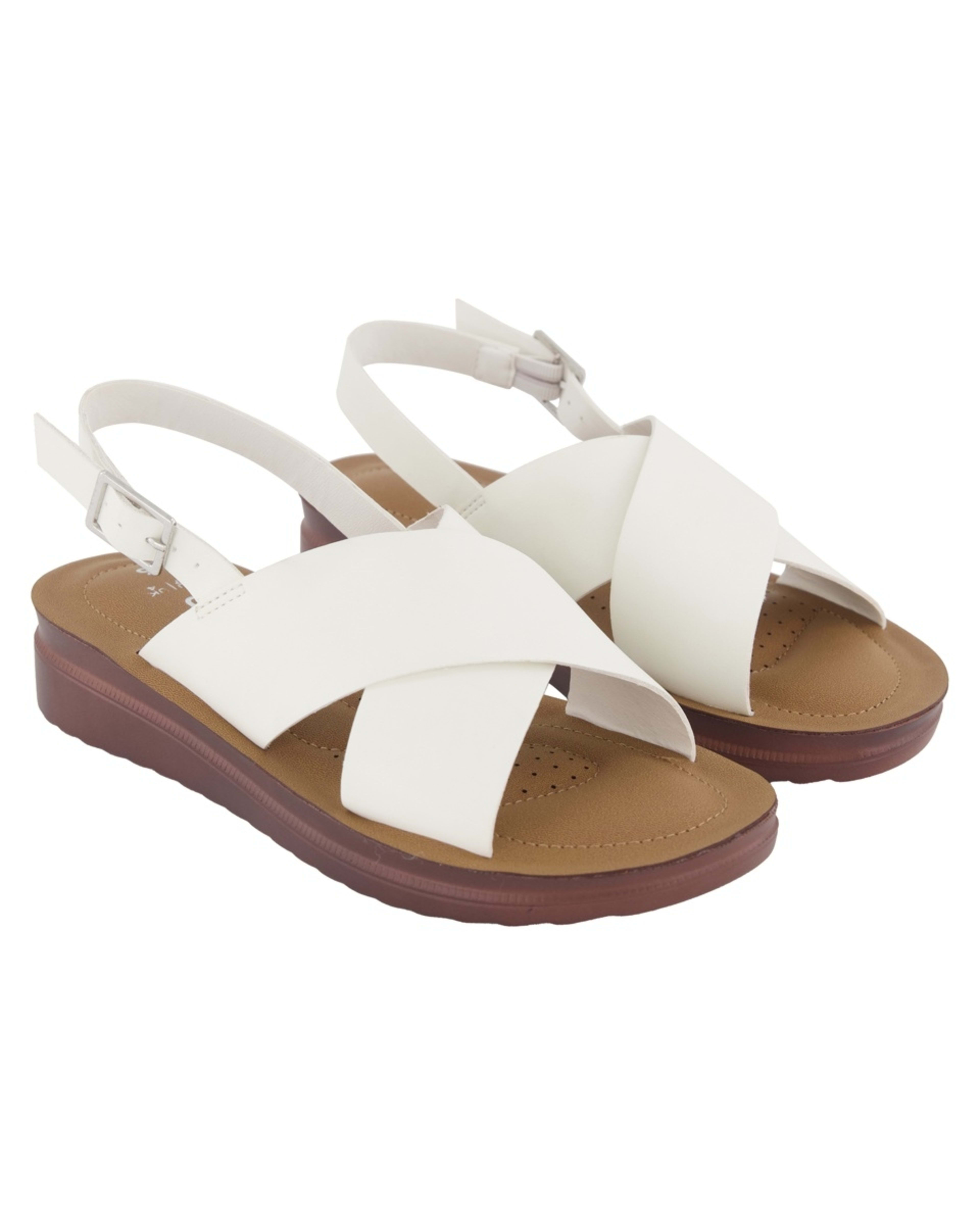 2 Comfort Footbed Sandals Ivory, 2 of 3