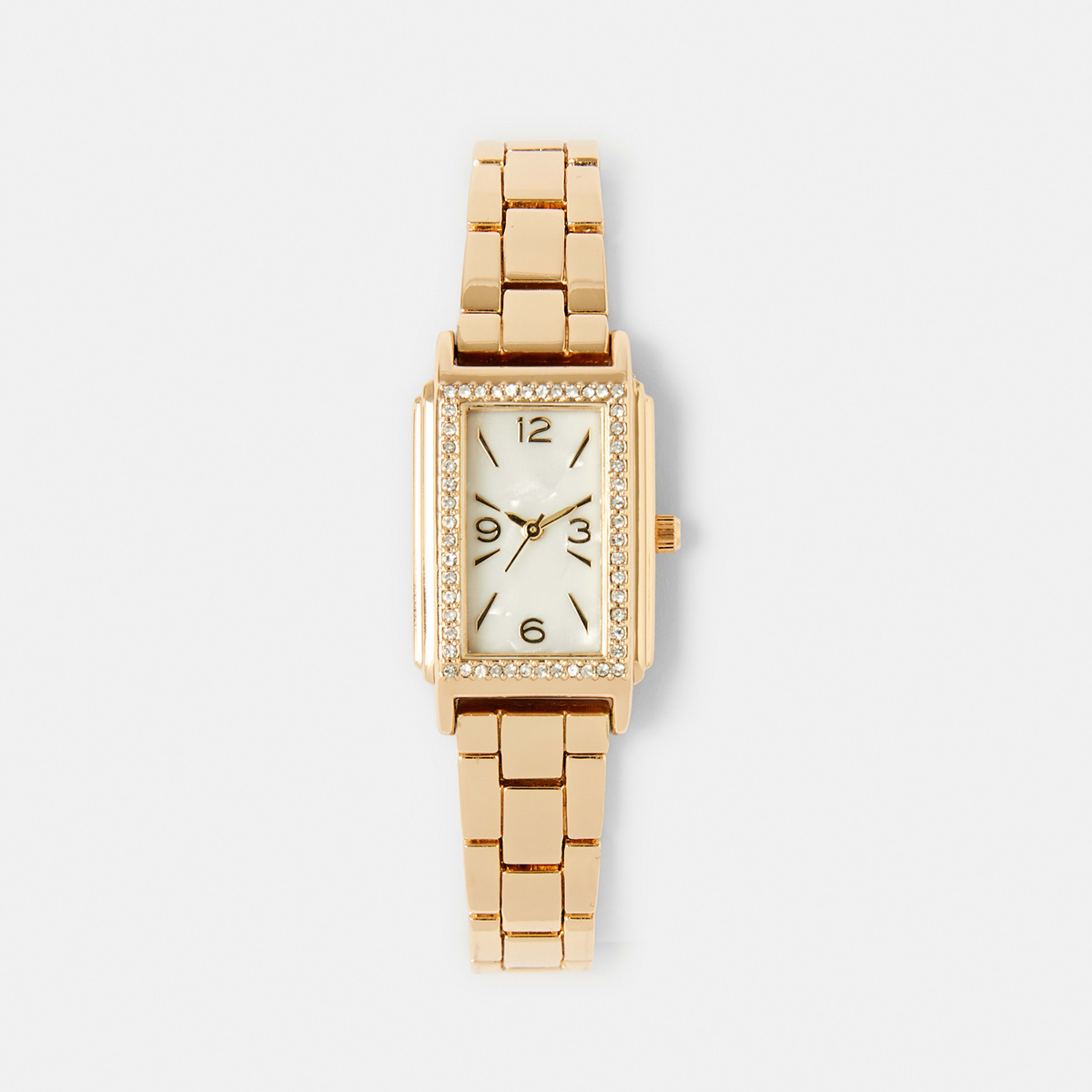 3 Womens Diamante Watch - Gold Tone Gold, 3 of 6