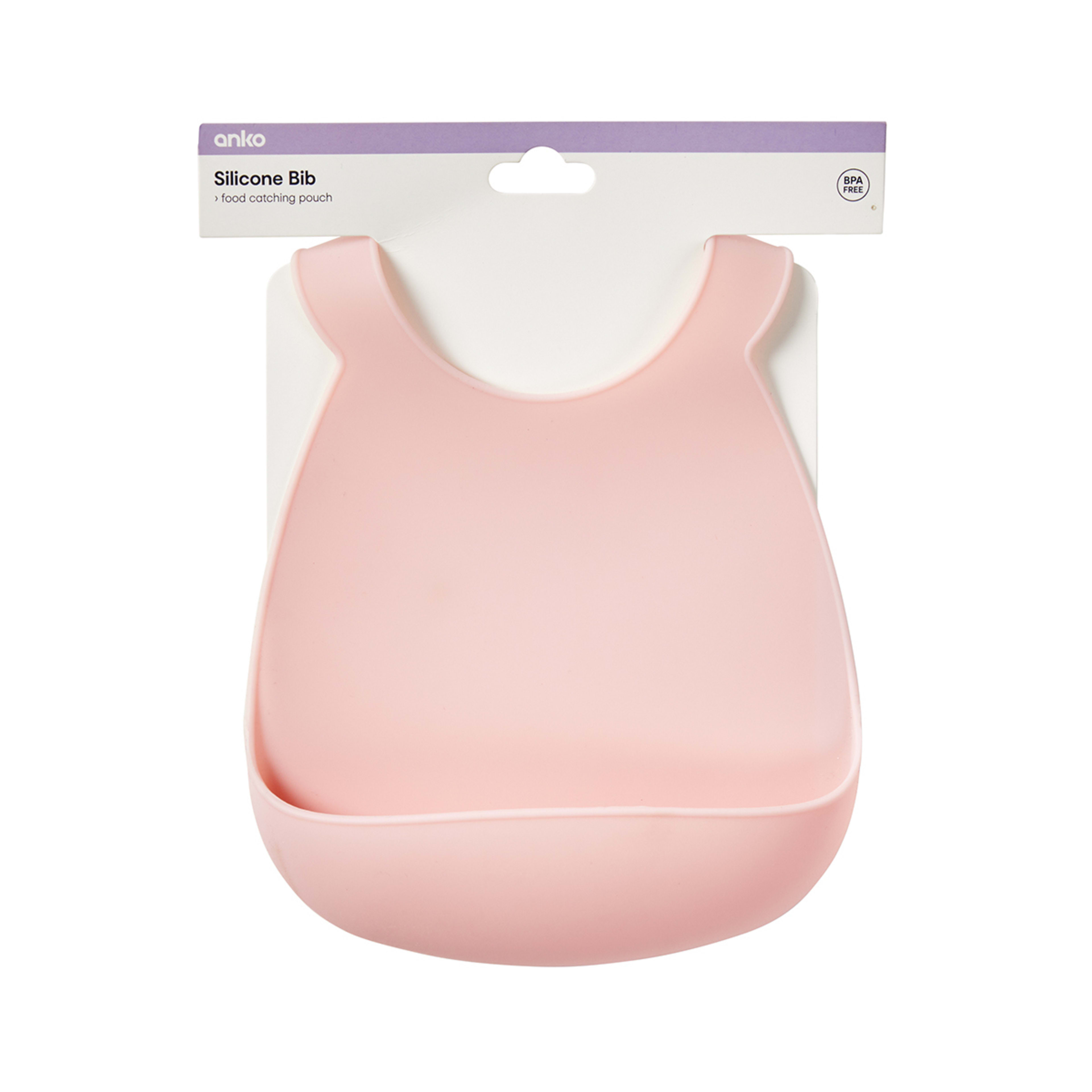 Silicone Bib Pink Kmart
