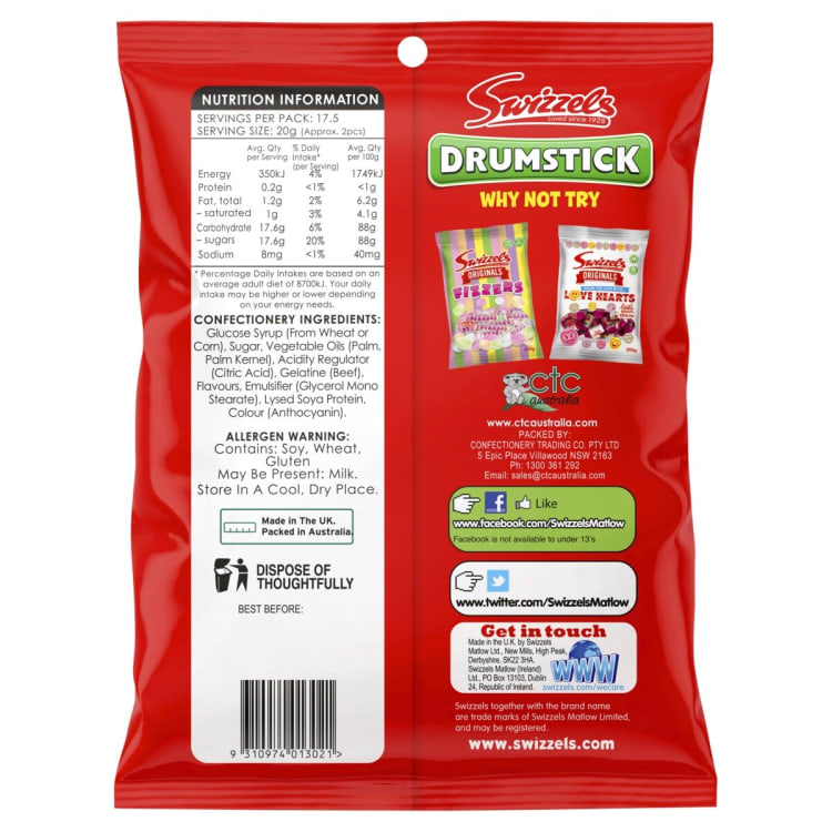 Swizzels Originals Drumstick Pops 350g Kmart