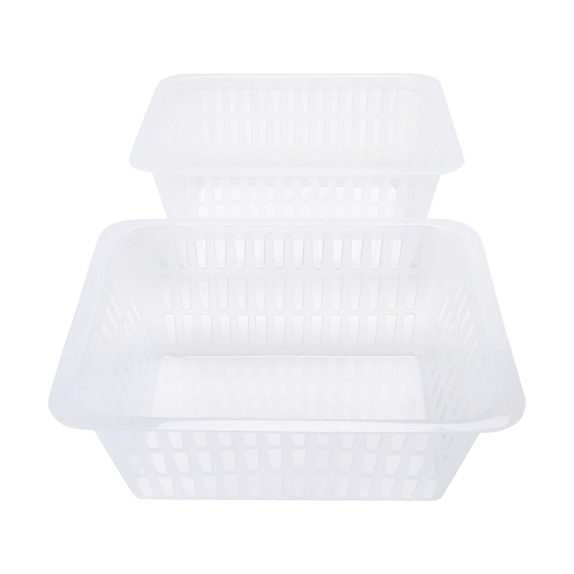 2 Pack Large Plastic Baskets Kmart