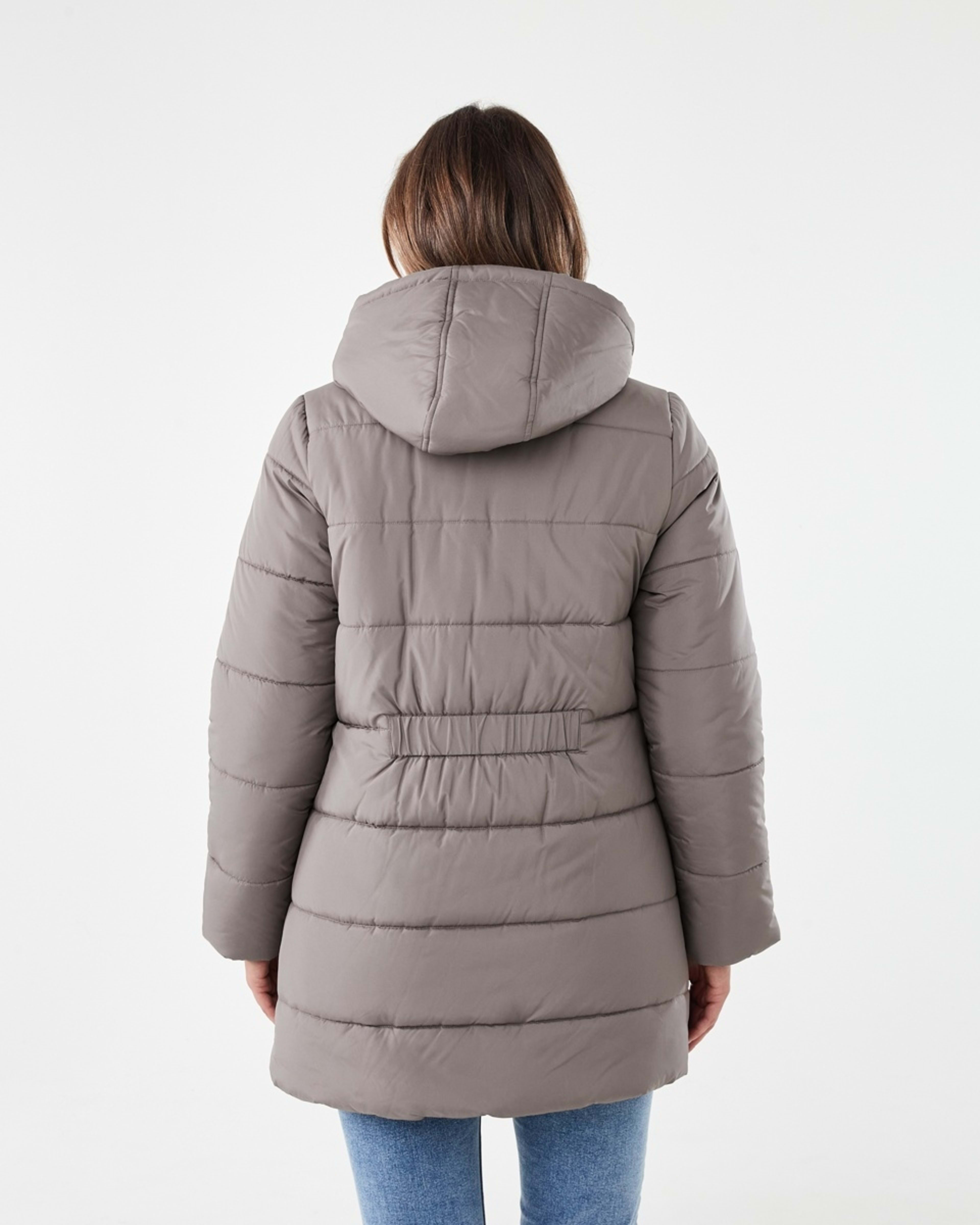 4 Mid Length Puffer Jacket Taupe Brn, 4 of 7