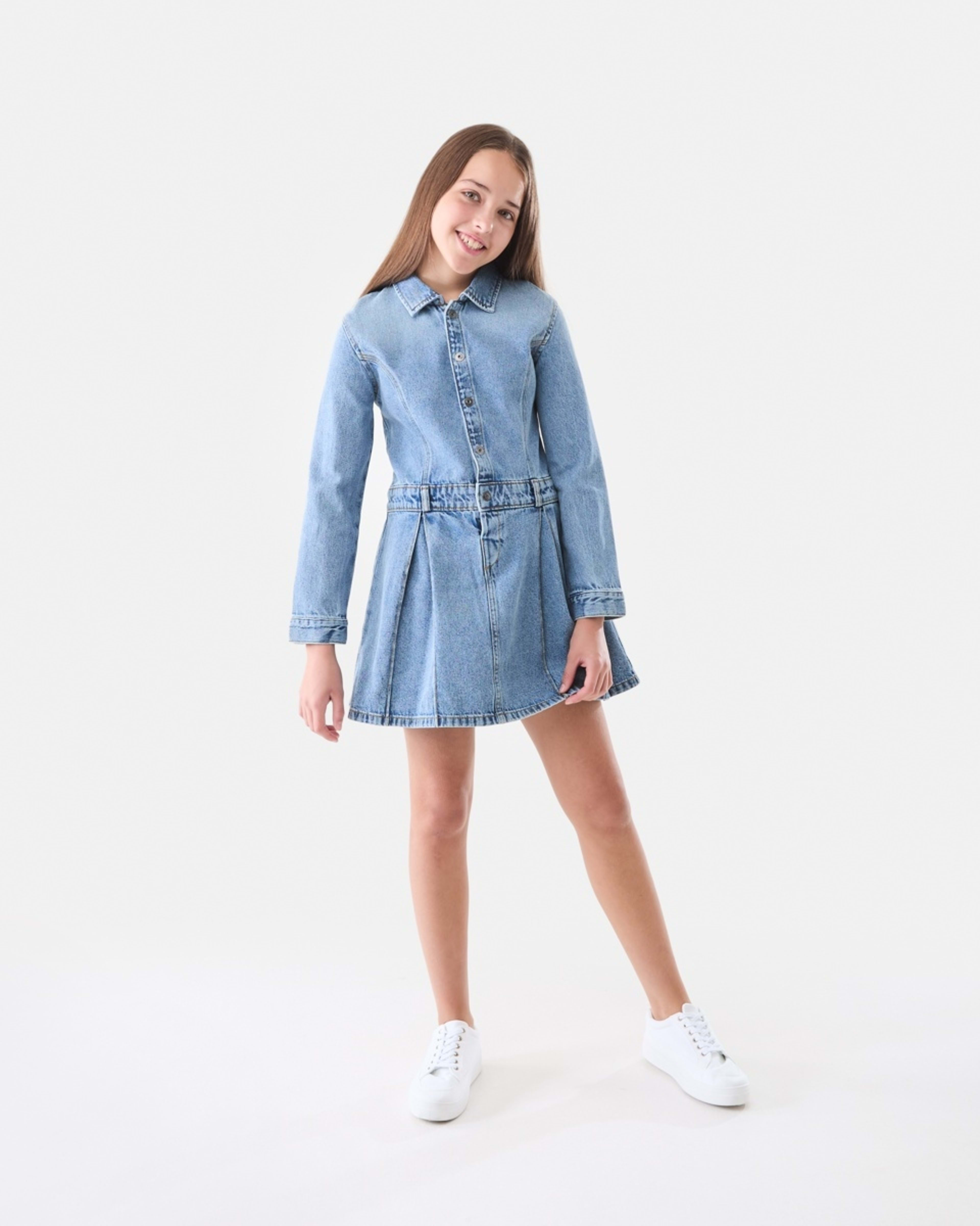 5 Denim Dress Mid Denim, 5 of 6