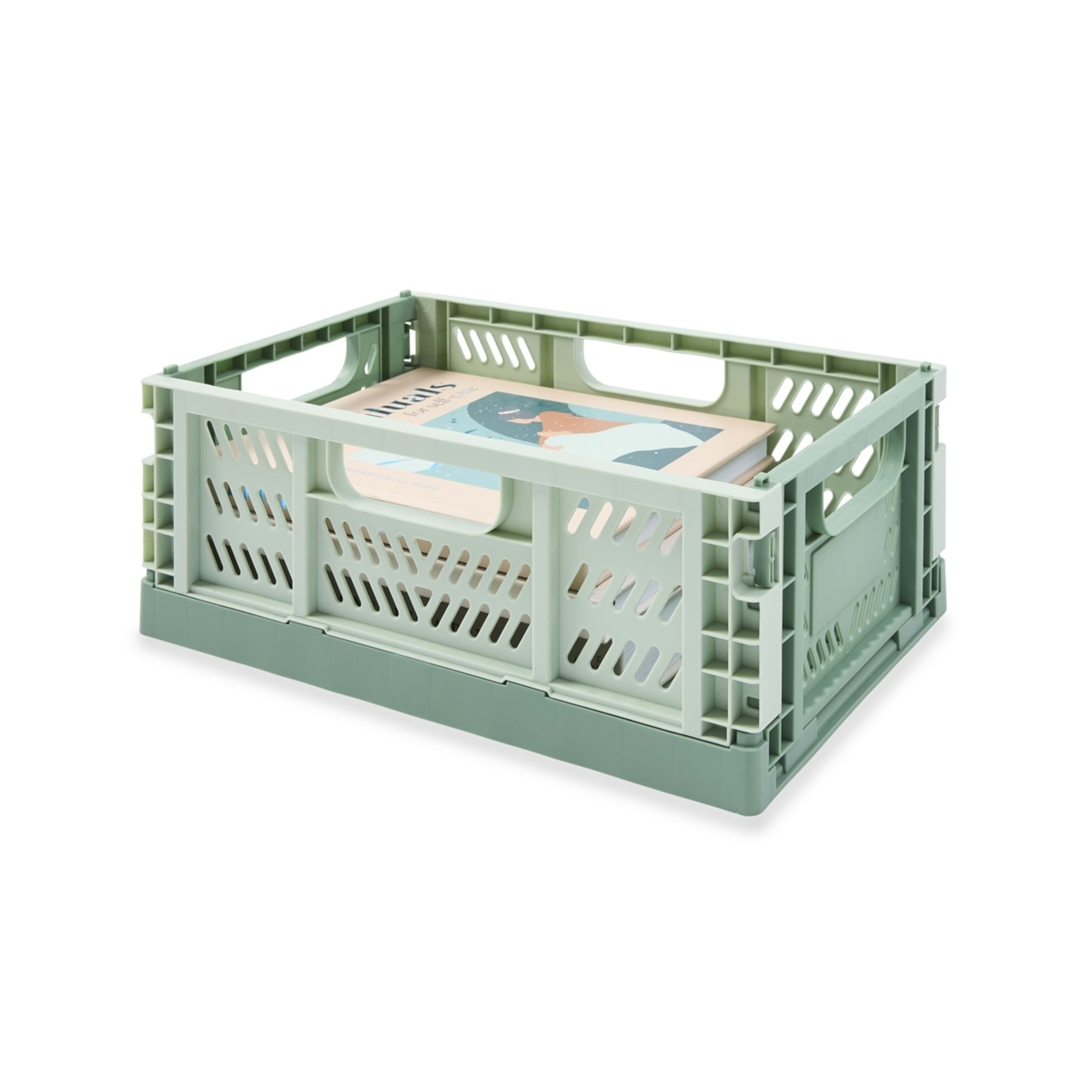 10 5L Collapsible Crate - Small, Green, 10 of 10