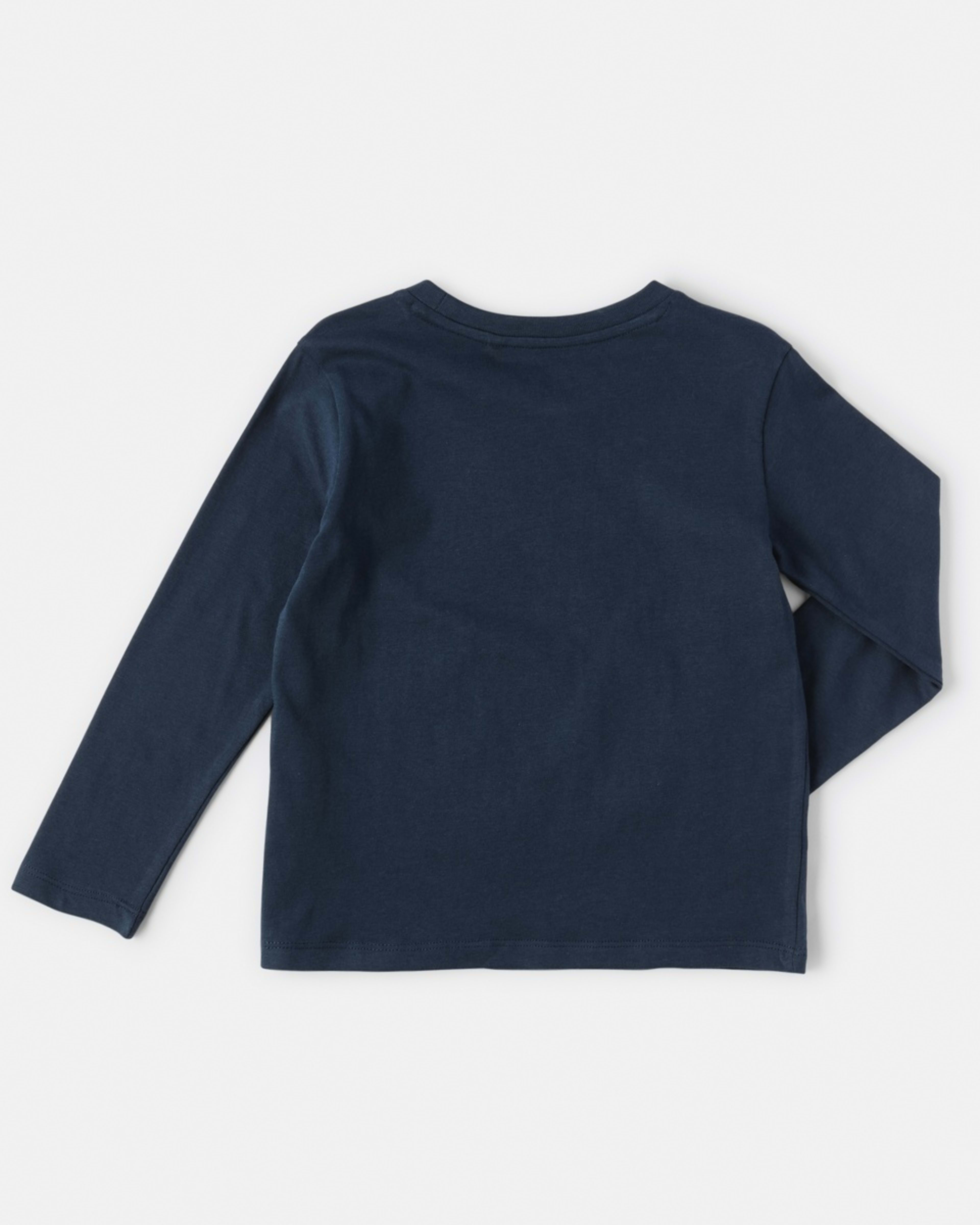 8 Long Sleeve Plain T-shirt Dress Blue, 8 of 8
