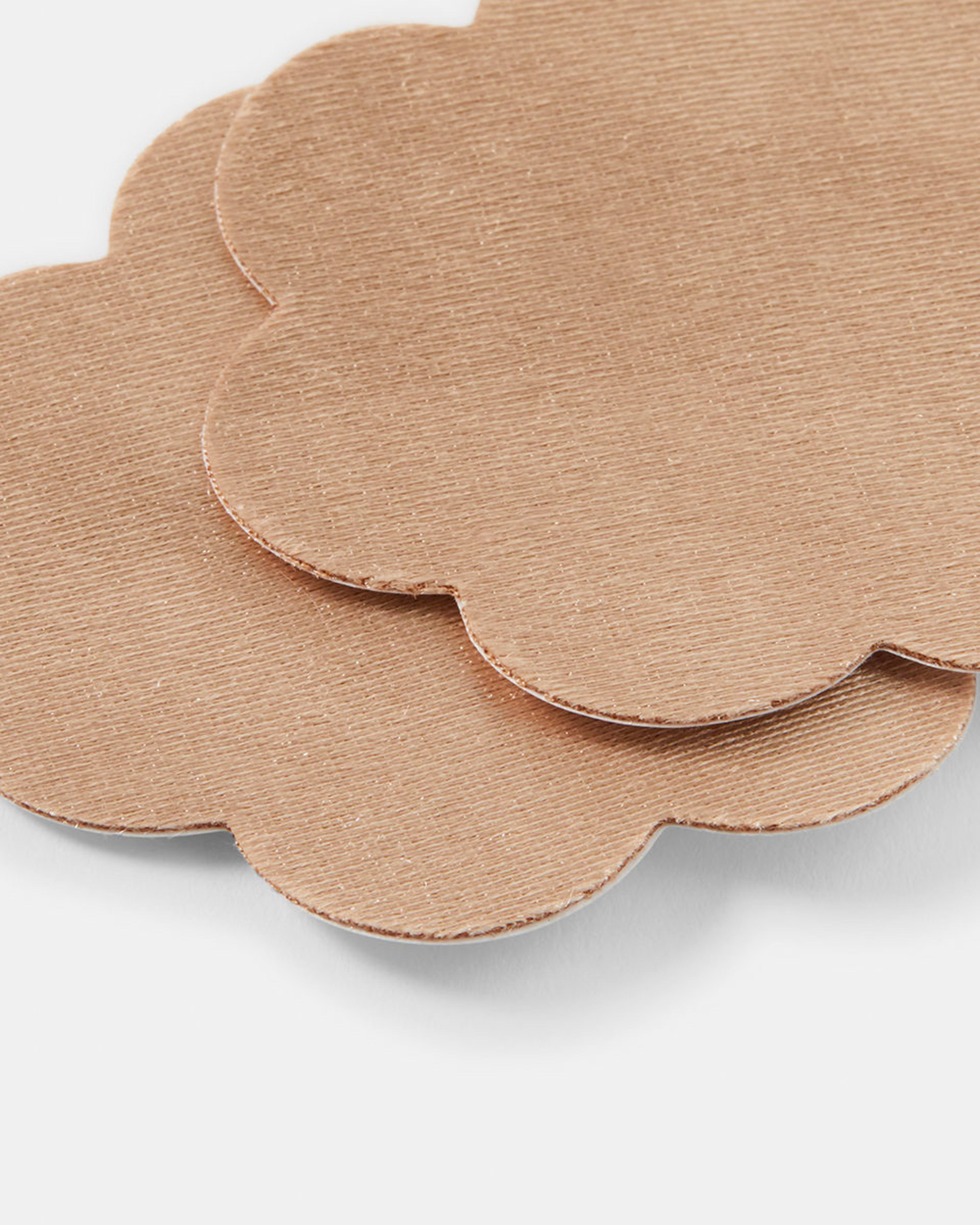 2 Fabric Nipple Covers Fawn Beige, 2 of 4