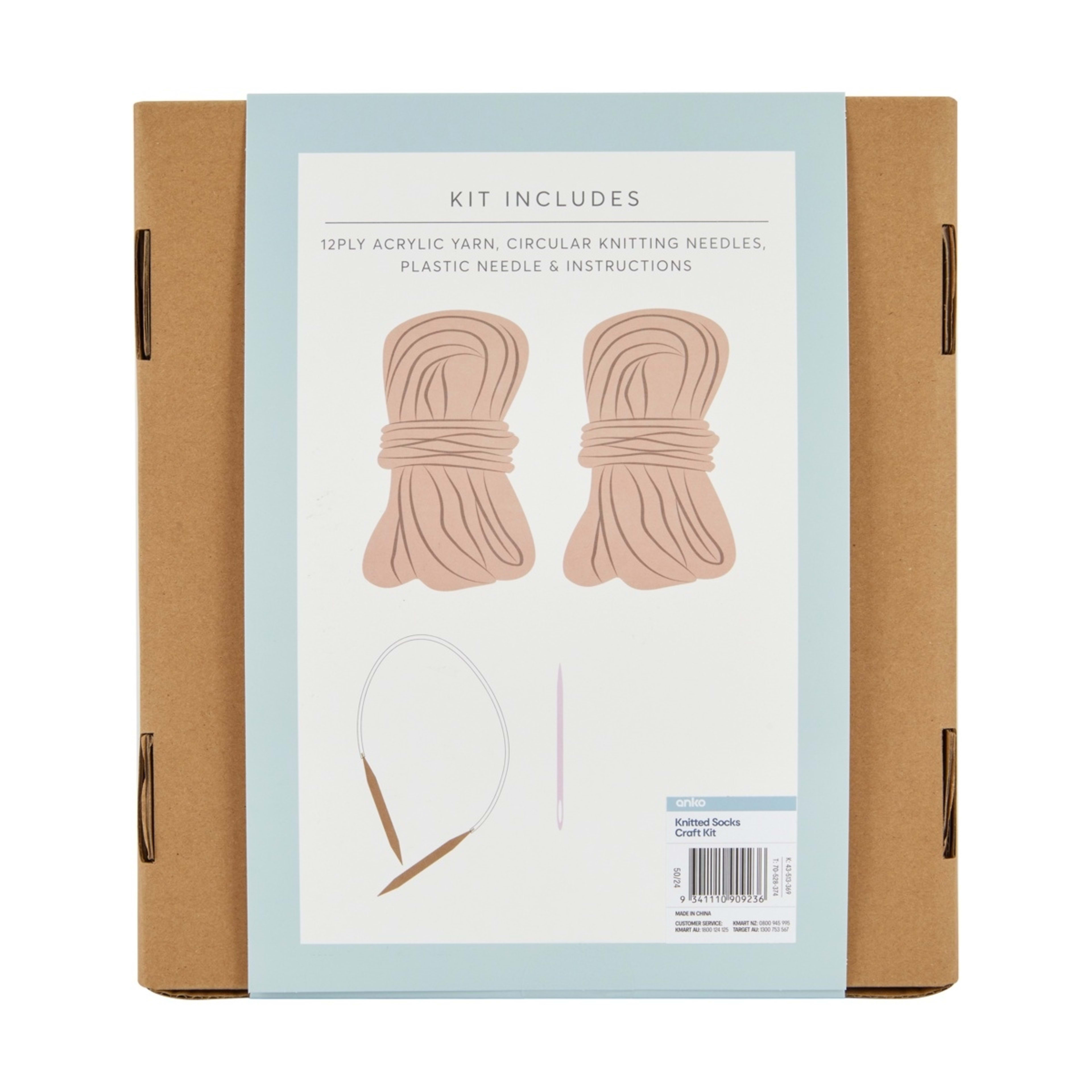 3 Knitted Socks Craft Kit, 3 of 3