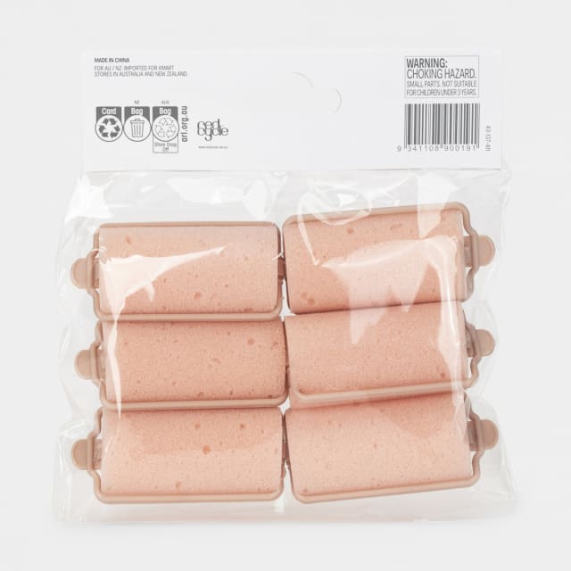 6 Pack Foam Rollers Nude Kmart