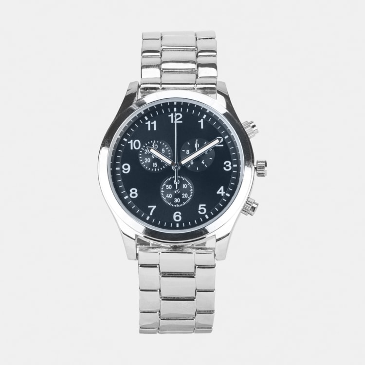 Analogue Metal Band Watch - Silver - Kmart