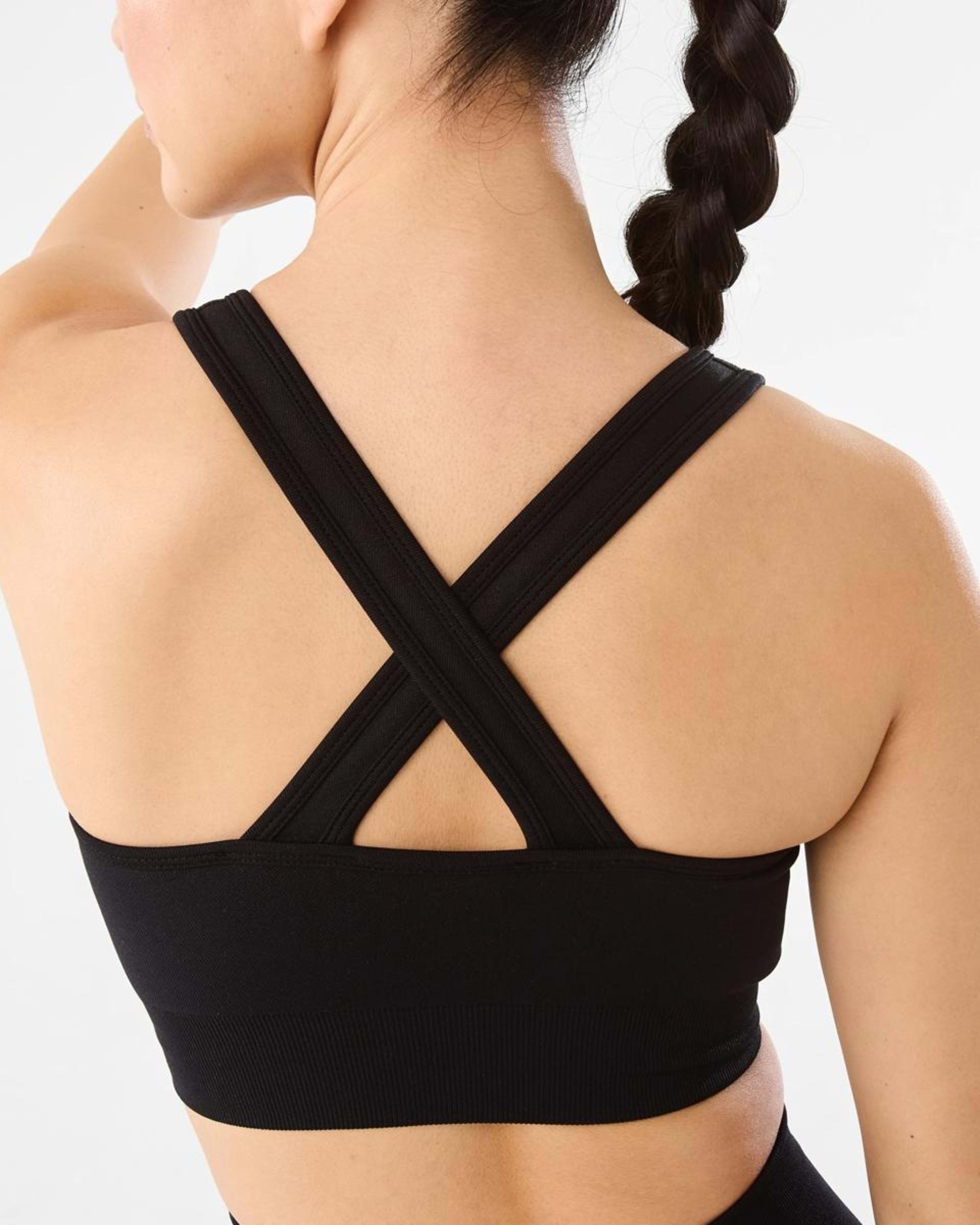 8 Everlast Womens Scoop Neck Seamfree Crop Top EVERLAST SIMPLE LOGO BLACK, 8 of 9