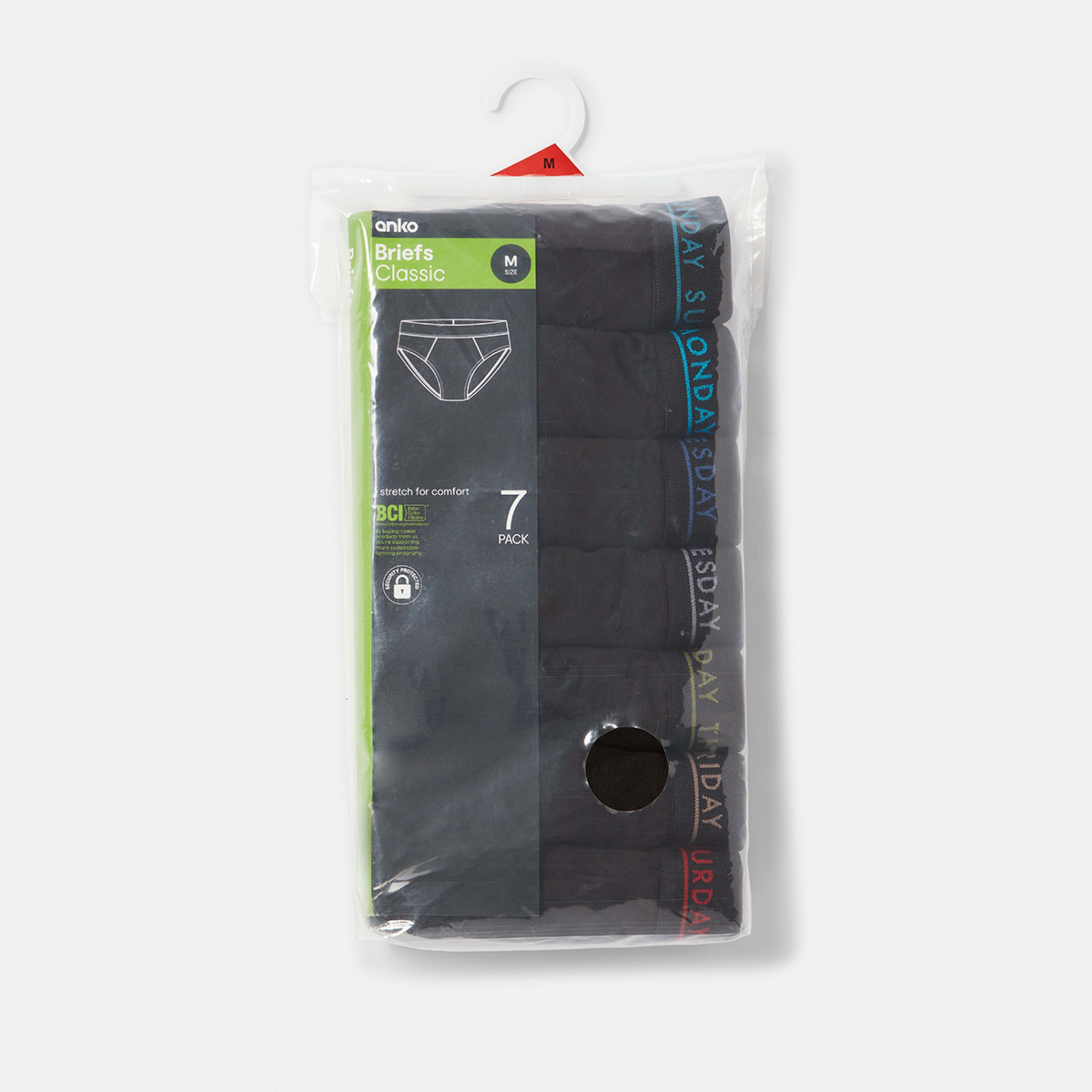 10 7 Pack Briefs Black, 10 of 10