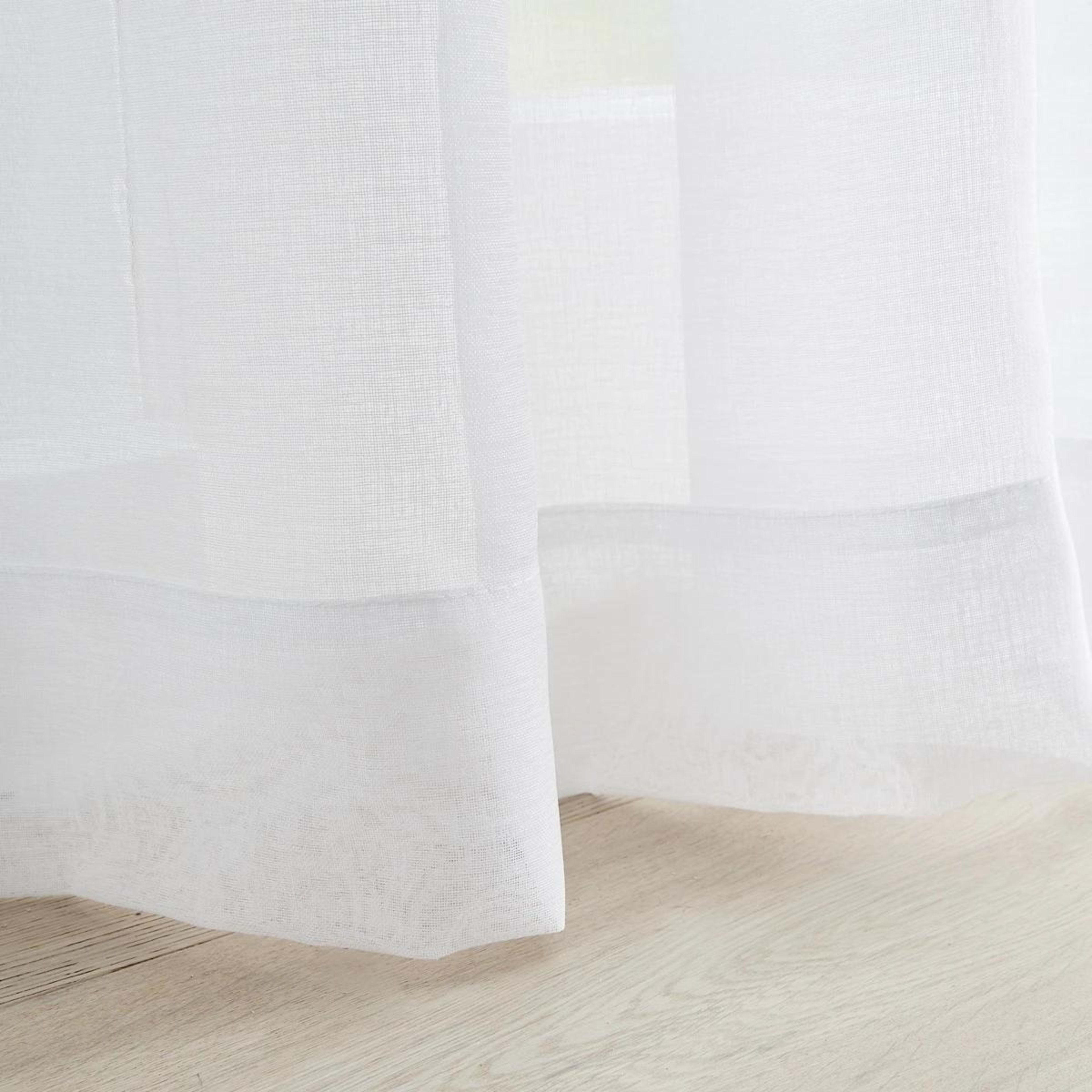 5 Toulouse Voile Tab Top Curtain White - 120cm x 213cm, 5 of 7