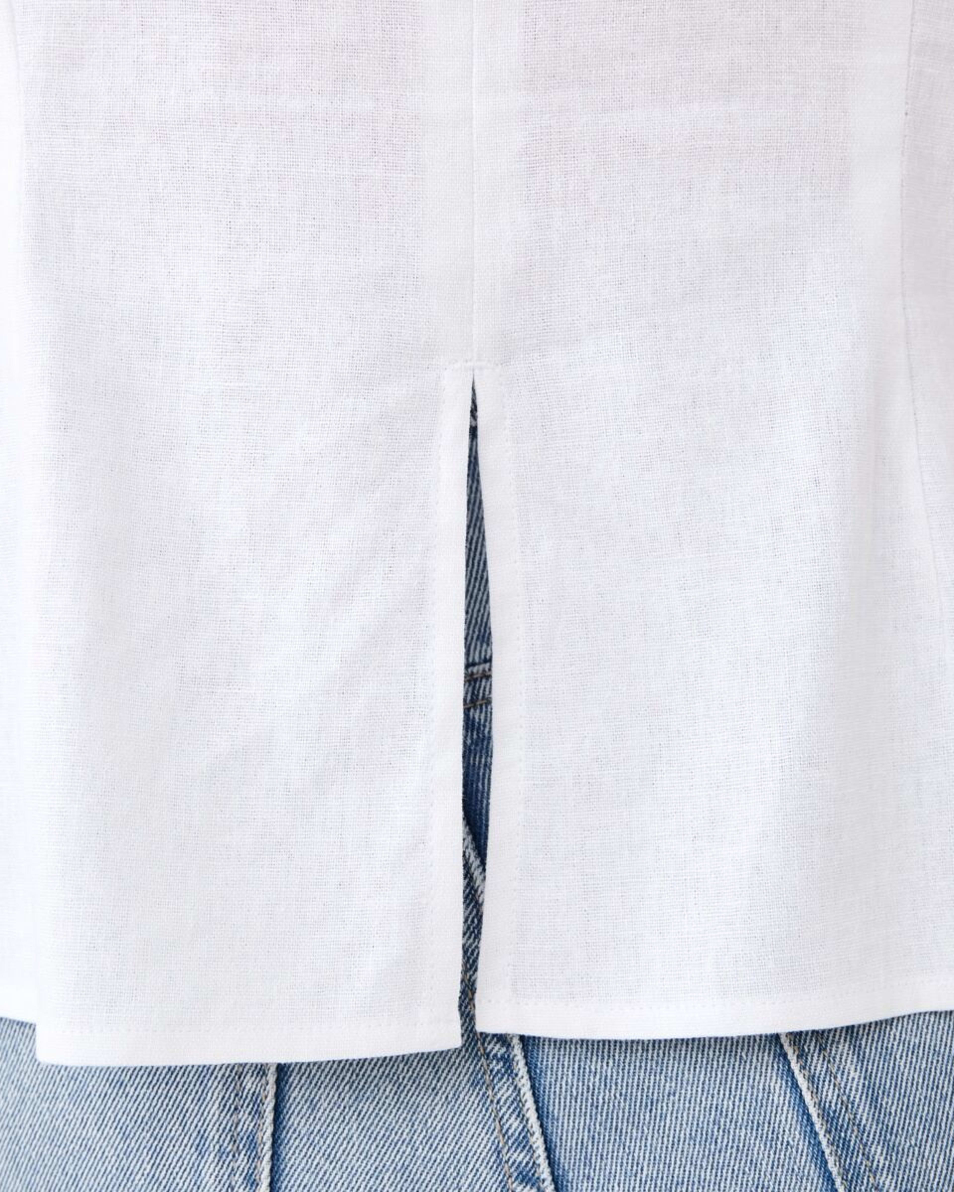 7 Sleeveless Asymmetrical Button Through Vest WHITE, 7 of 7