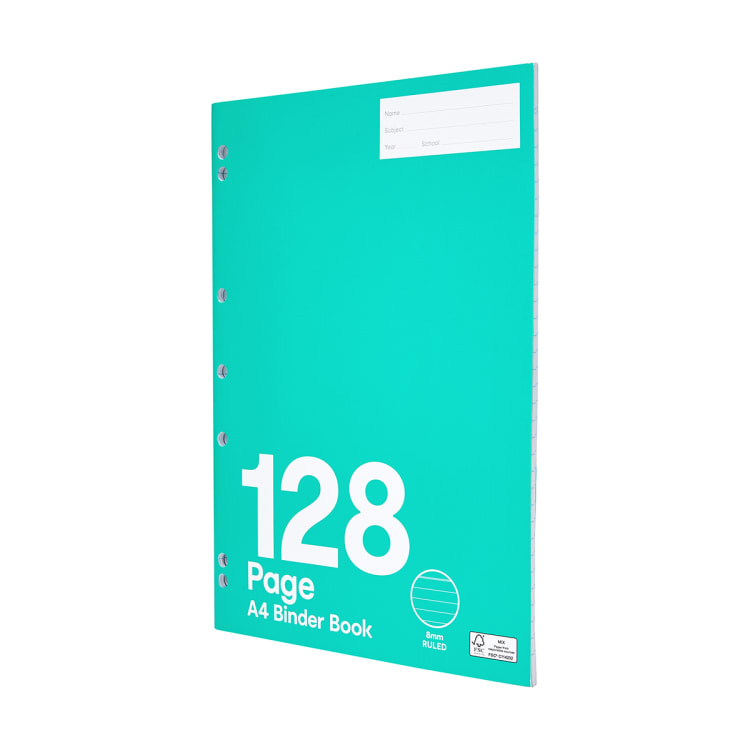 Binder Book A4, 128 Pages, Blue Kmart